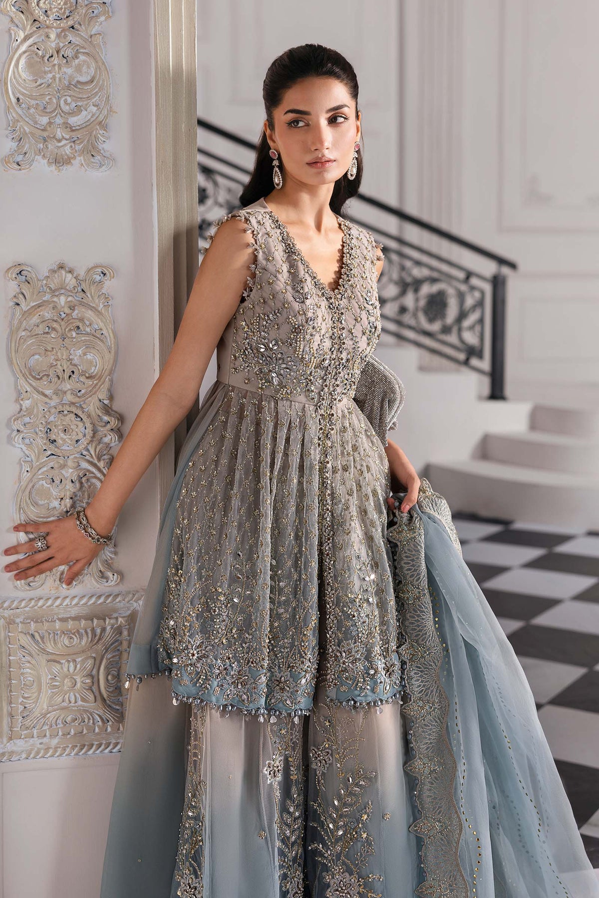 Maria B | Mbroidered 2025 | BD-3002 -  Maria B Ladies Clothes - Original Designer Dress - House of Maryam