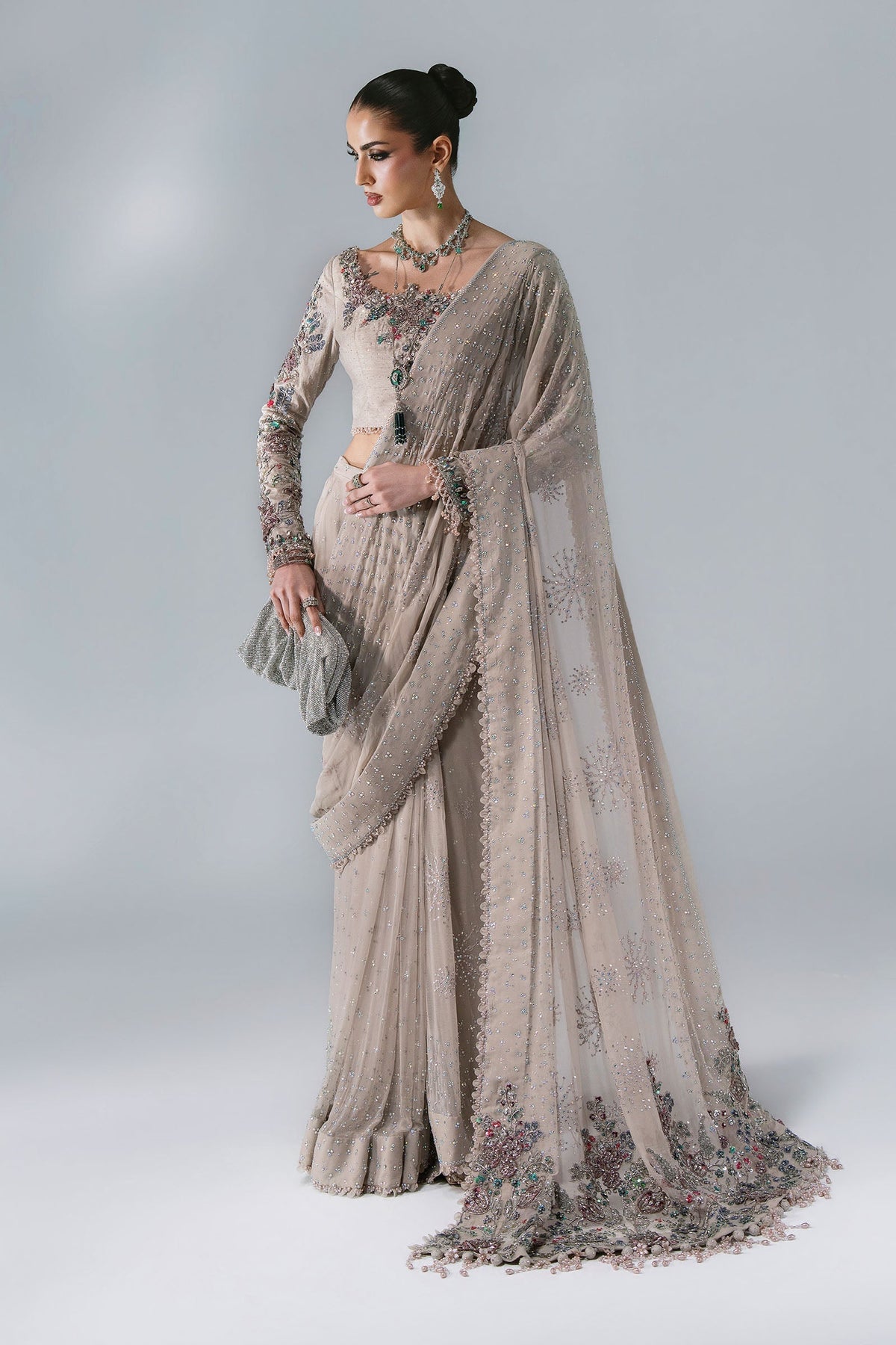 Maria B | Mbroidered Wedding Formals 26 | BD-3103-Moon Grey