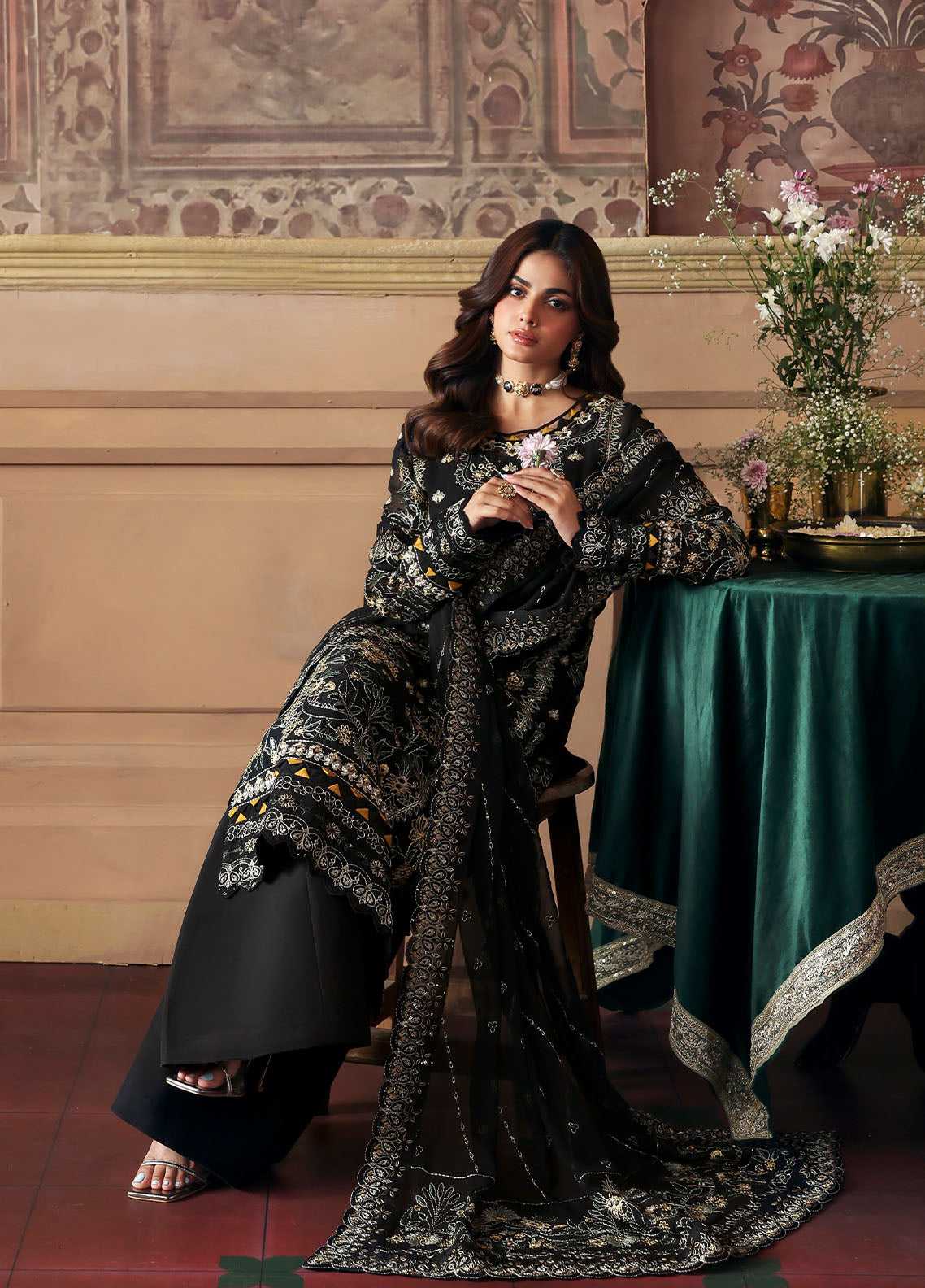 Gulaal | I Evayna Embroidered Chiffon |Deenah, image 7
