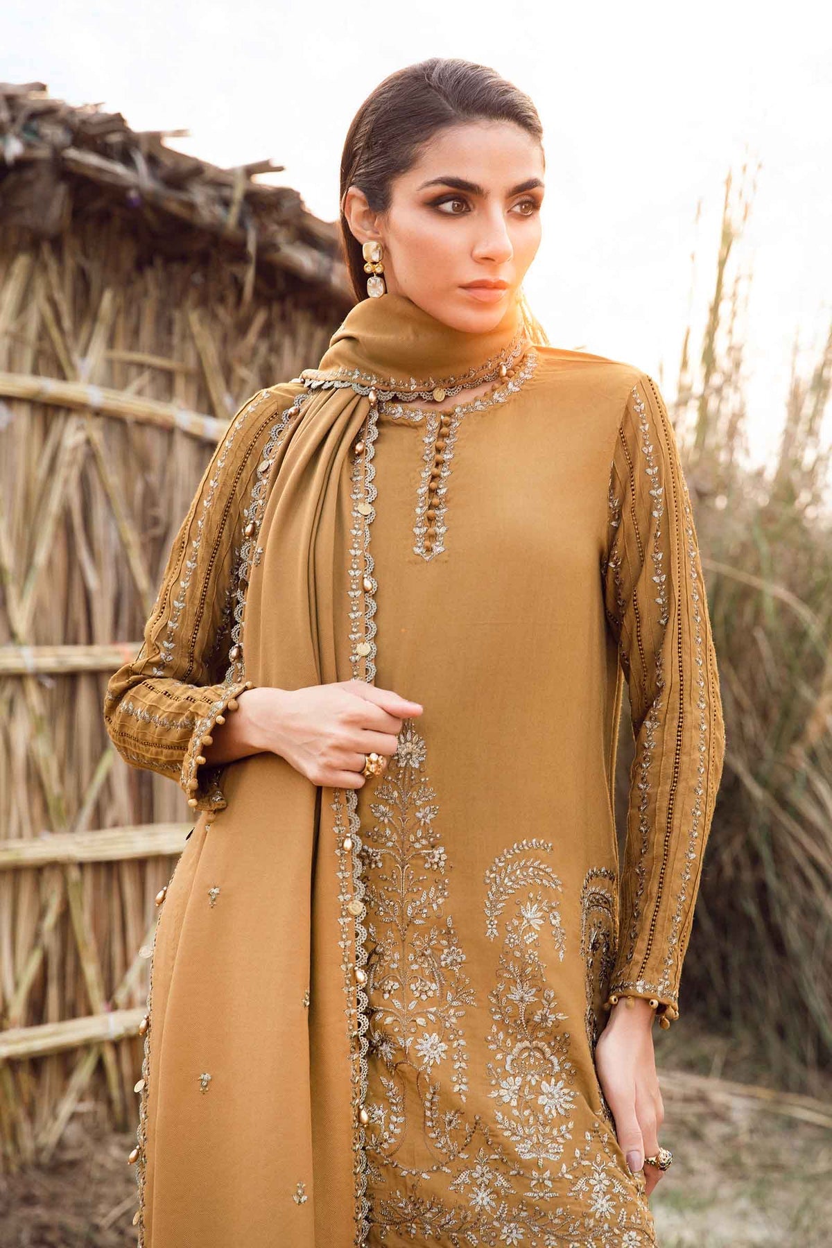 Maria B | M Prints Winter 24 | MPT-2403-A -  Maria B Ladies Clothes - Original Designer Dress - House of Maryam