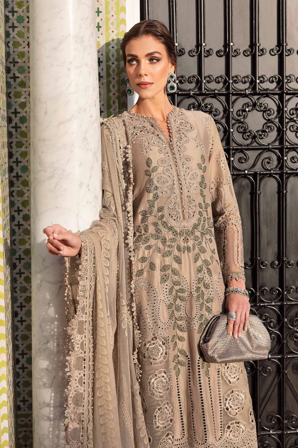 Maria B | Luxury Lawn 25 | D-2503-A -  Maria B Ladies Clothes - Original Designer Dress - House of Maryam