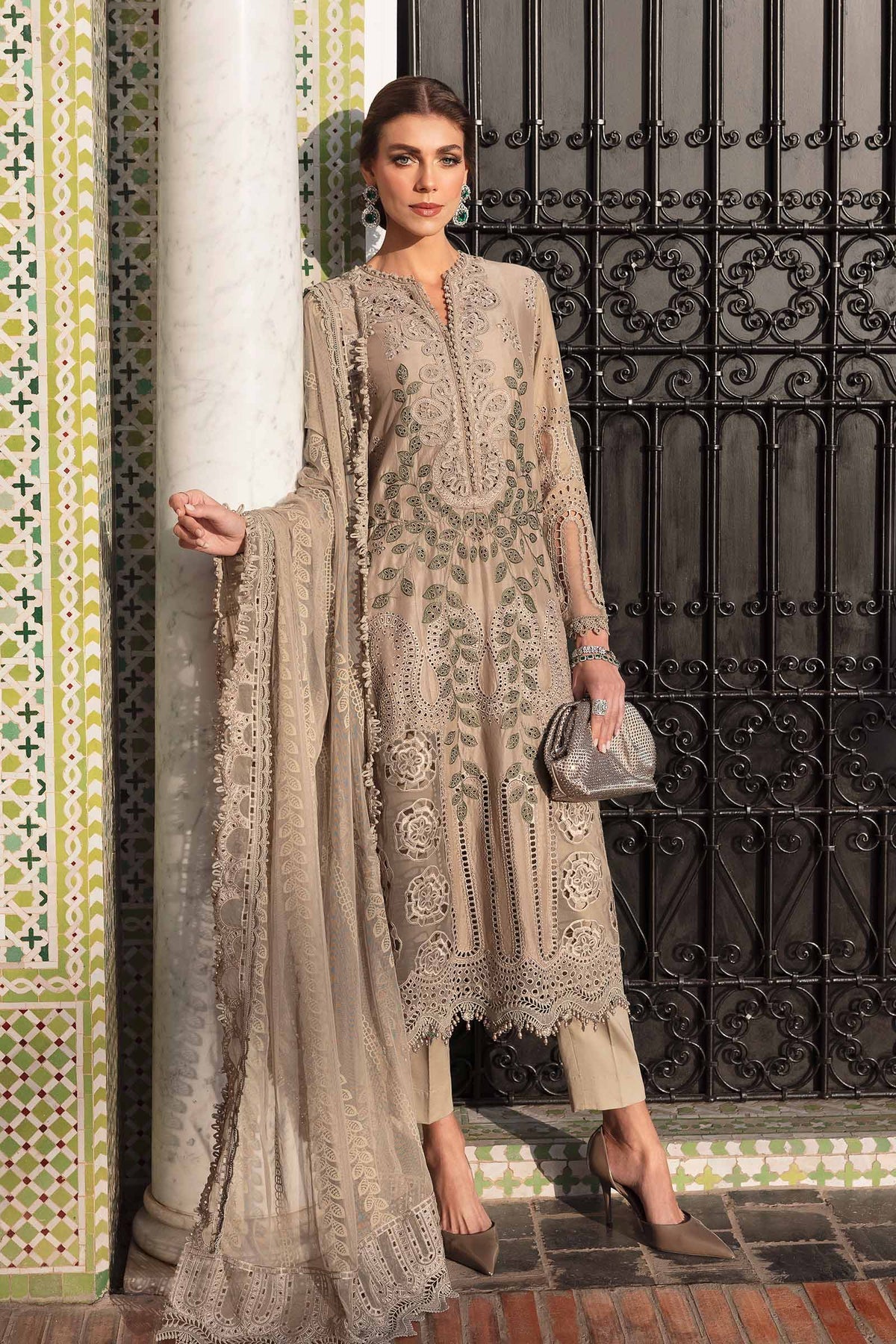 Maria B | Luxury Lawn 25 | D-2503-A -  Maria B Ladies Clothes - Original Designer Dress - House of Maryam