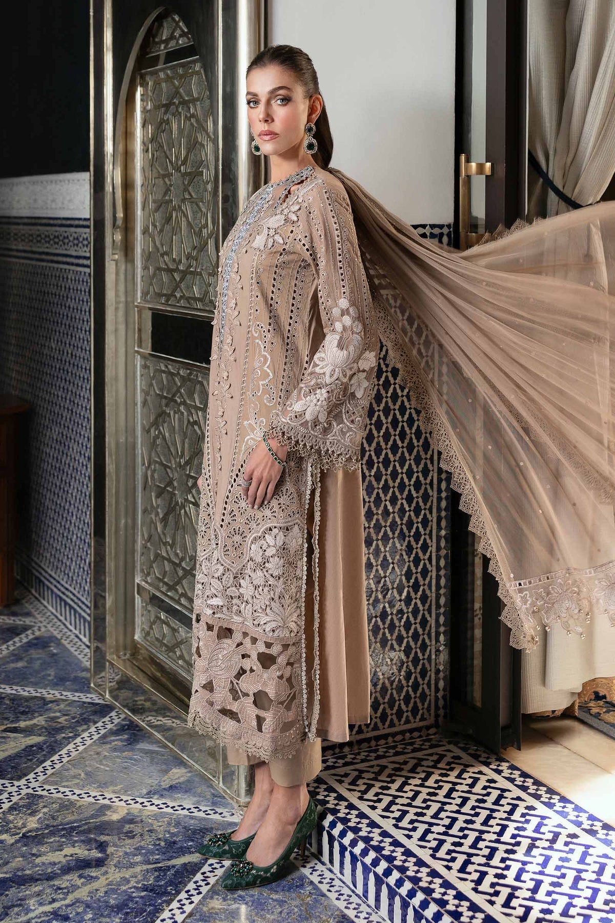Maria B | Luxury Lawn 25 | D-2503-A -  Maria B Ladies Clothes - Original Designer Dress - House of Maryam