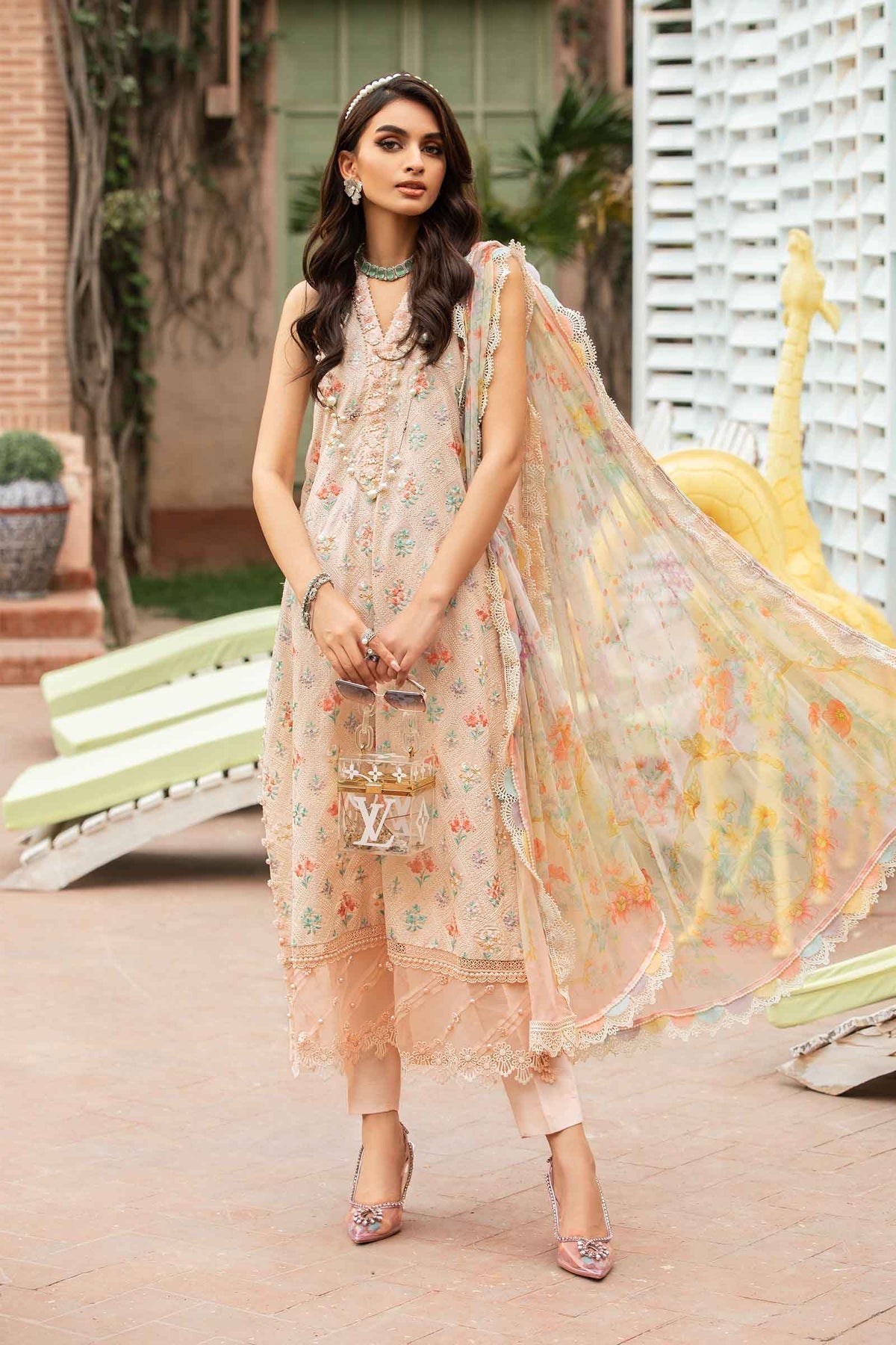 Maria.B | M Print Eid Edit | MPT-2203-B -  Maria B Luxury - Original Designer Dress - House of Maryam