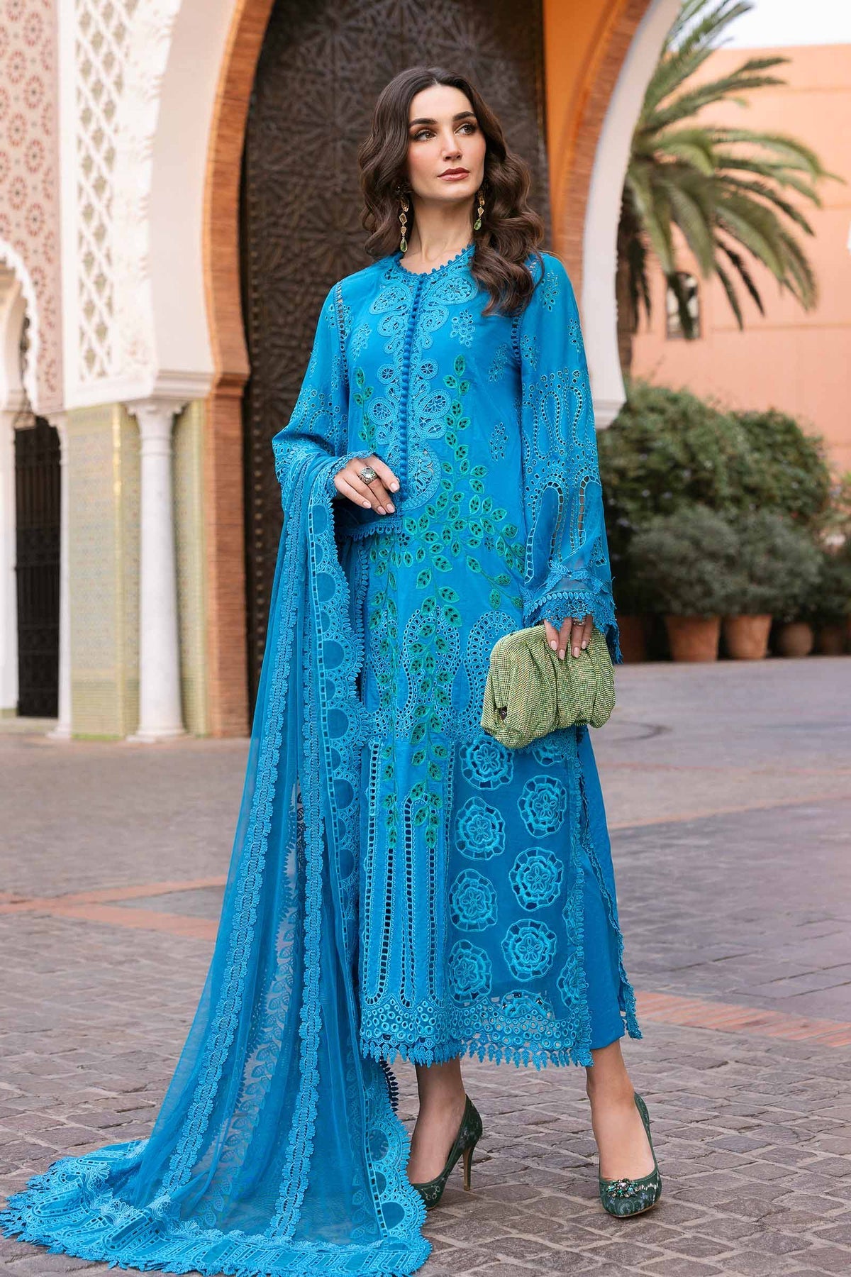 Maria B | Luxury Lawn 25 | D-2503-B -  Maria B Ladies Clothes - Original Designer Dress - House of Maryam