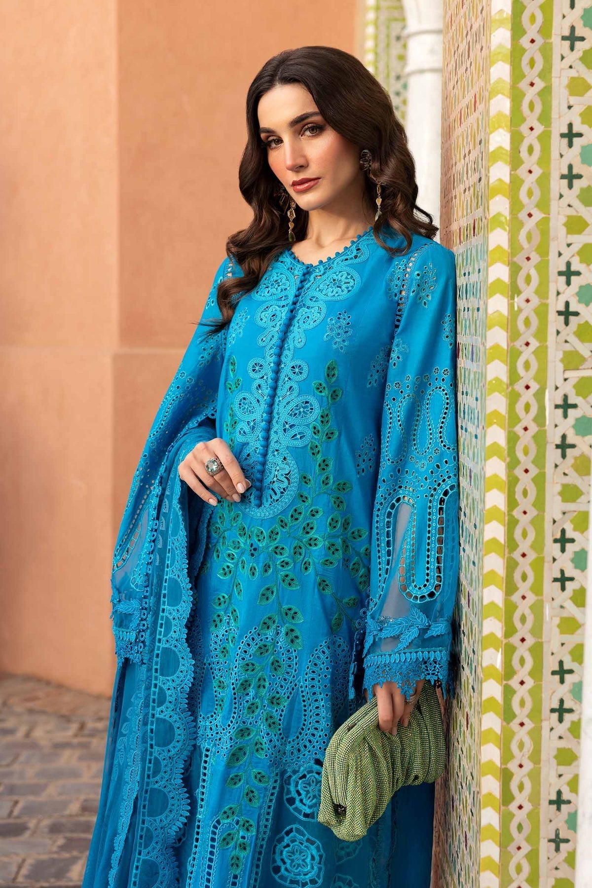 Maria B | Luxury Lawn 25 | D-2503-B -  Maria B Ladies Clothes - Original Designer Dress - House of Maryam
