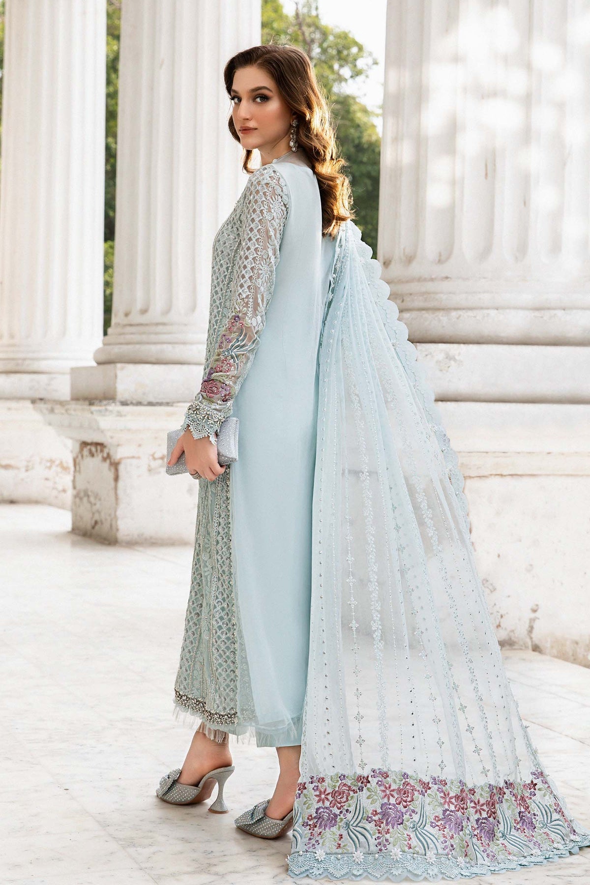Maria B | Chiffon Formals 24 | Chiffon Suit | MPC-24-103 -  Maria B Formal - Original Designer Dress - House of Maryam