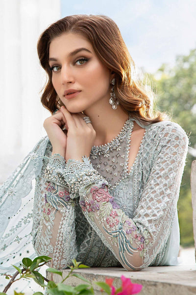 Maria B | Chiffon Formals 24 | Chiffon Suit | MPC-24-103 -  Maria B Formal - Original Designer Dress - House of Maryam