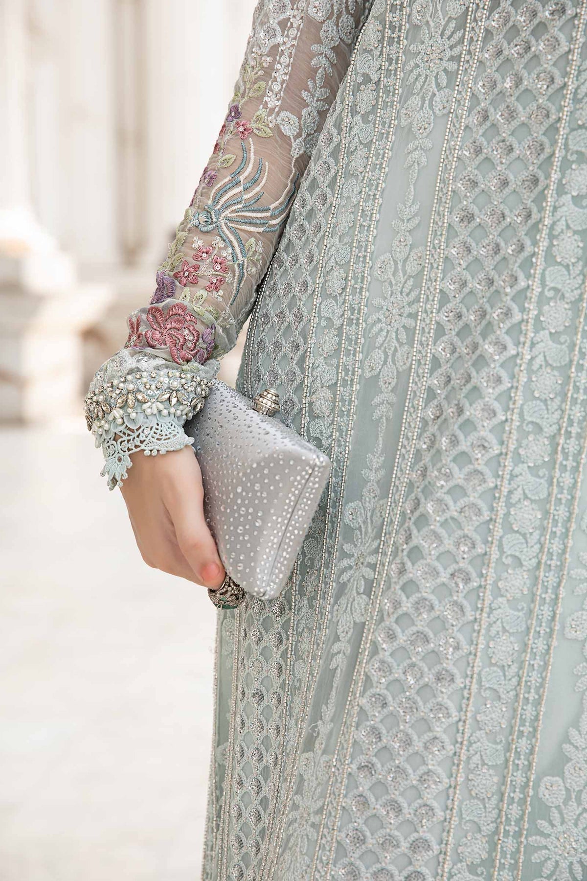 Maria B | Chiffon Formals 24 | Chiffon Suit | MPC-24-103 -  Maria B Formal - Original Designer Dress - House of Maryam