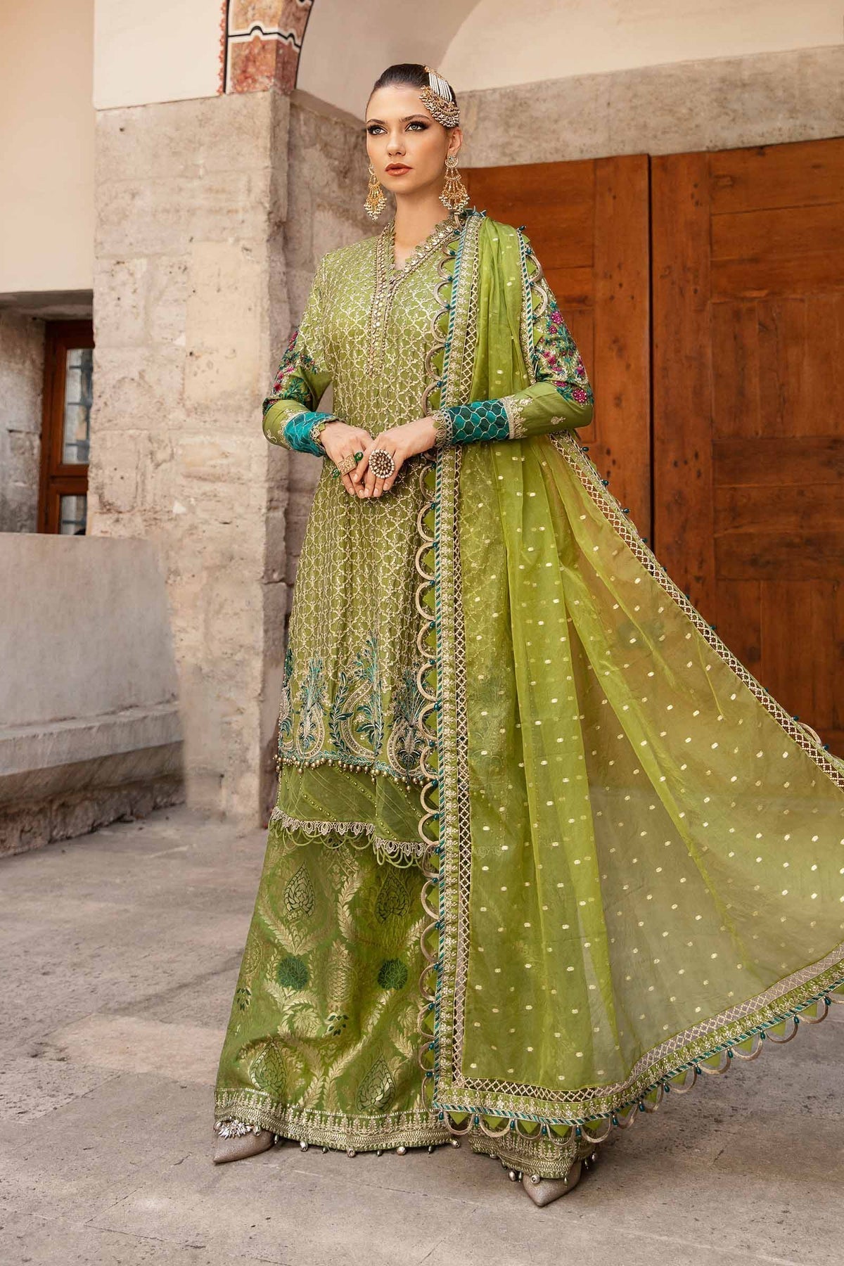 Maria B | Sateen Formals 24 | CST-803 -  Maria B Formal - Original Designer Dress - House of Maryam