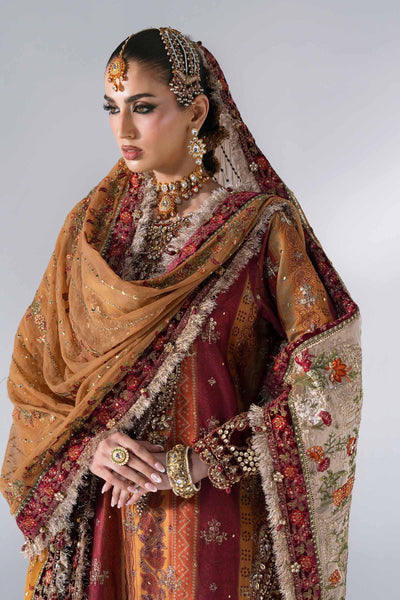 Maria B | Mbroidered Wedding Formals 26 | BD-3104-Maroon Crimson