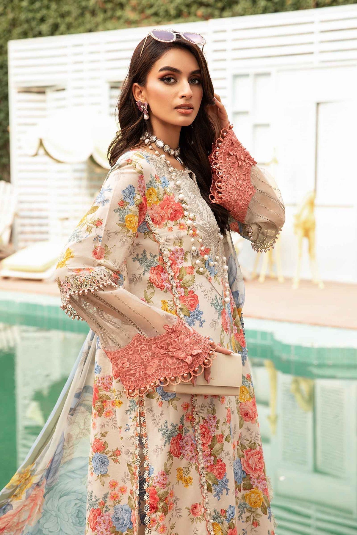 Maria.B | M Print Eid Edit | MPT-2204-A -  Maria B Luxury - Original Designer Dress - House of Maryam