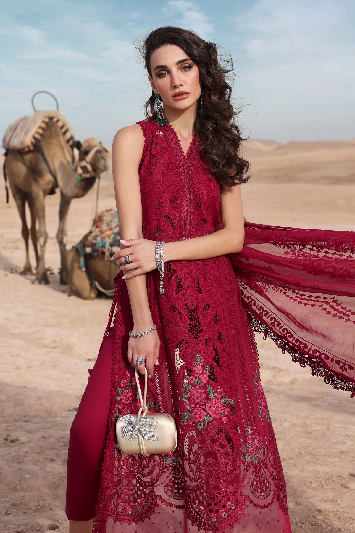 Maria B | Luxury Lawn 25 | D-2504-A -  Maria B Ladies Clothes - Original Designer Dress - House of Maryam