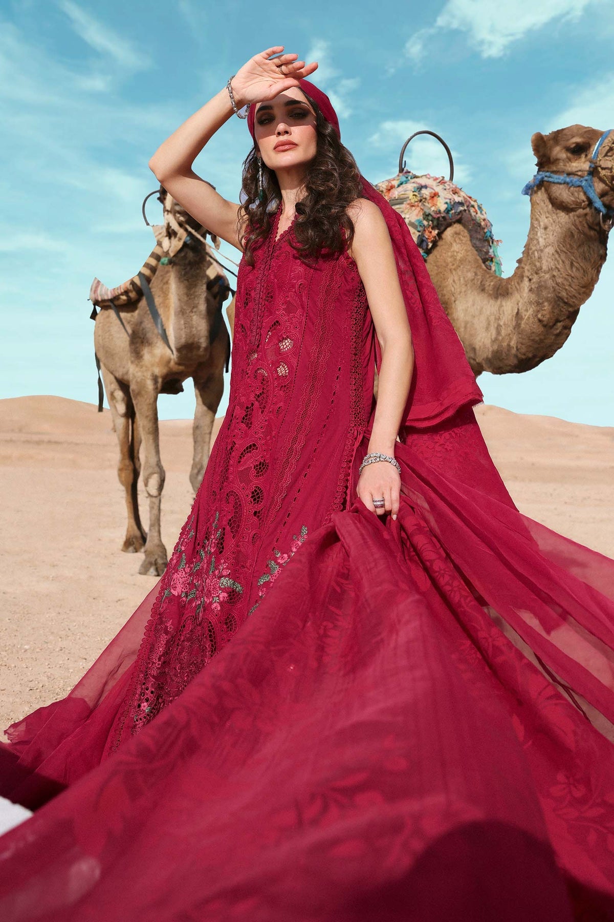 Maria B | Luxury Lawn 25 | D-2504-A -  Maria B Ladies Clothes - Original Designer Dress - House of Maryam