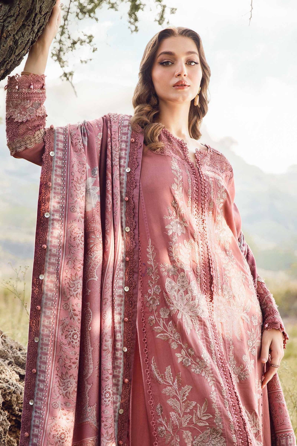 Maria B | M Prints Winter 24 | MPT-2404-A -  Maria B Ladies Clothes - Original Designer Dress - House of Maryam