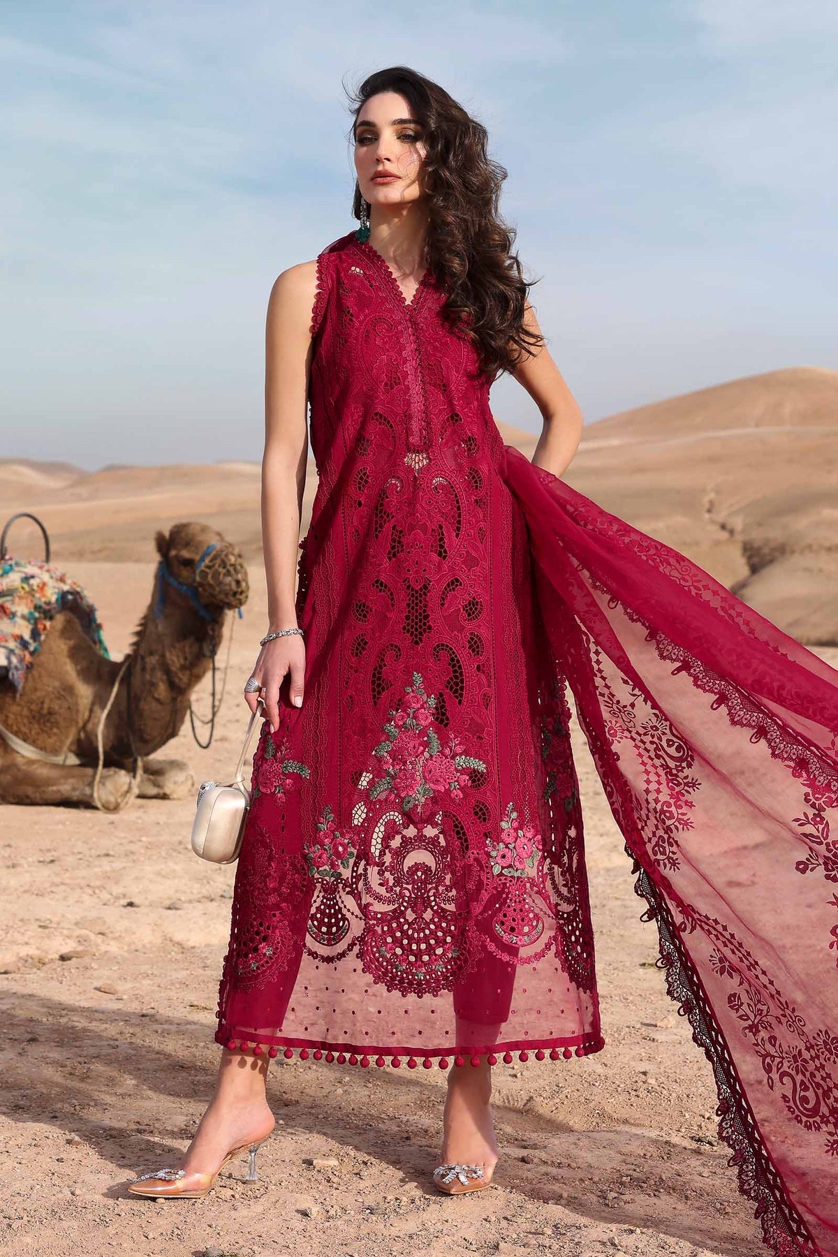 Maria B | Luxury Lawn 25 | D-2504-A -  Maria B Ladies Clothes - Original Designer Dress - House of Maryam