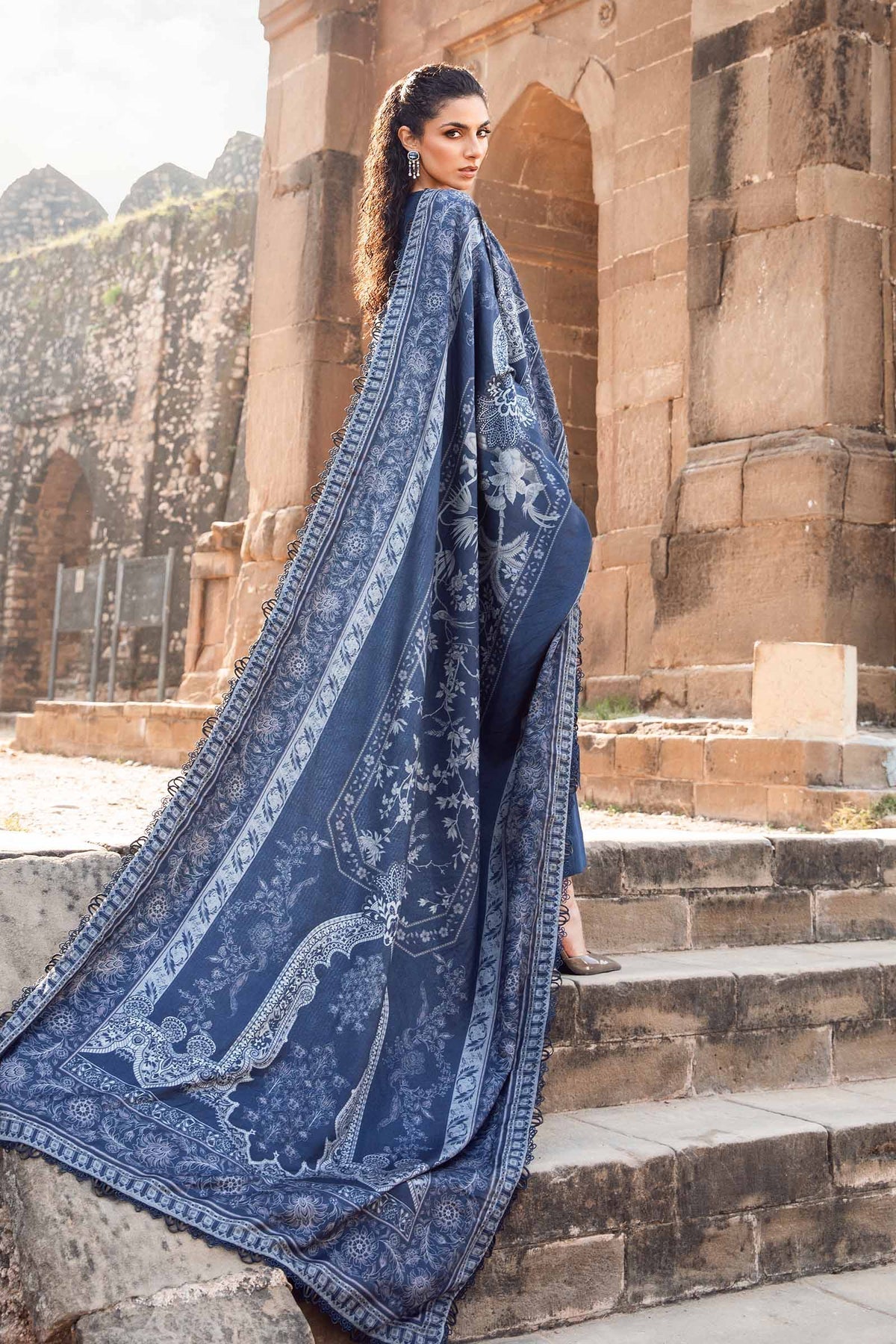 Maria B | M Prints Winter 24 | MPT-2404-B -  Maria B Ladies Clothes - Original Designer Dress - House of Maryam