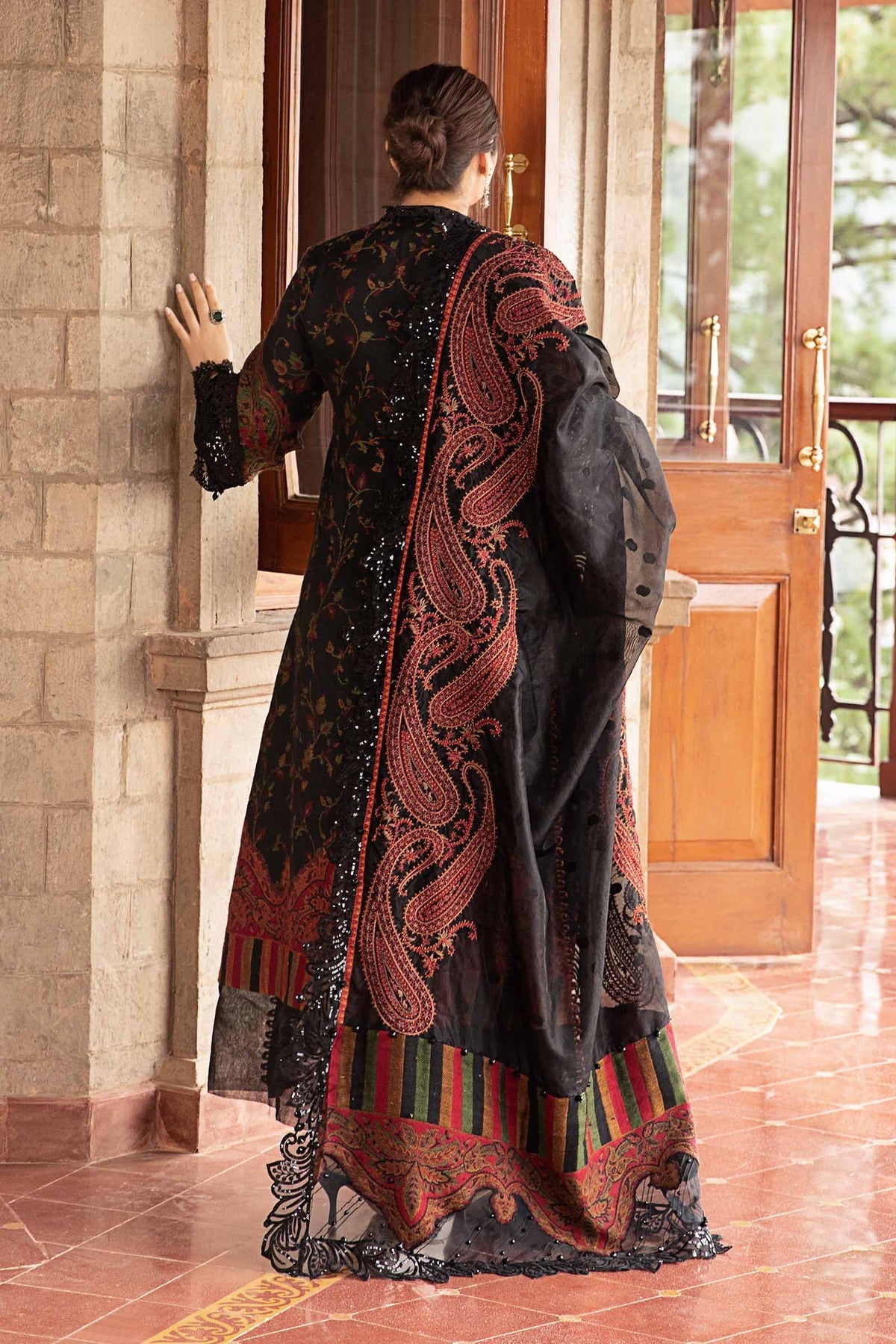 Maria B | Winter Luxe 24 | Velvet DL-1204 -  Maria B Ladies Clothes - Original Designer Dress - House of Maryam