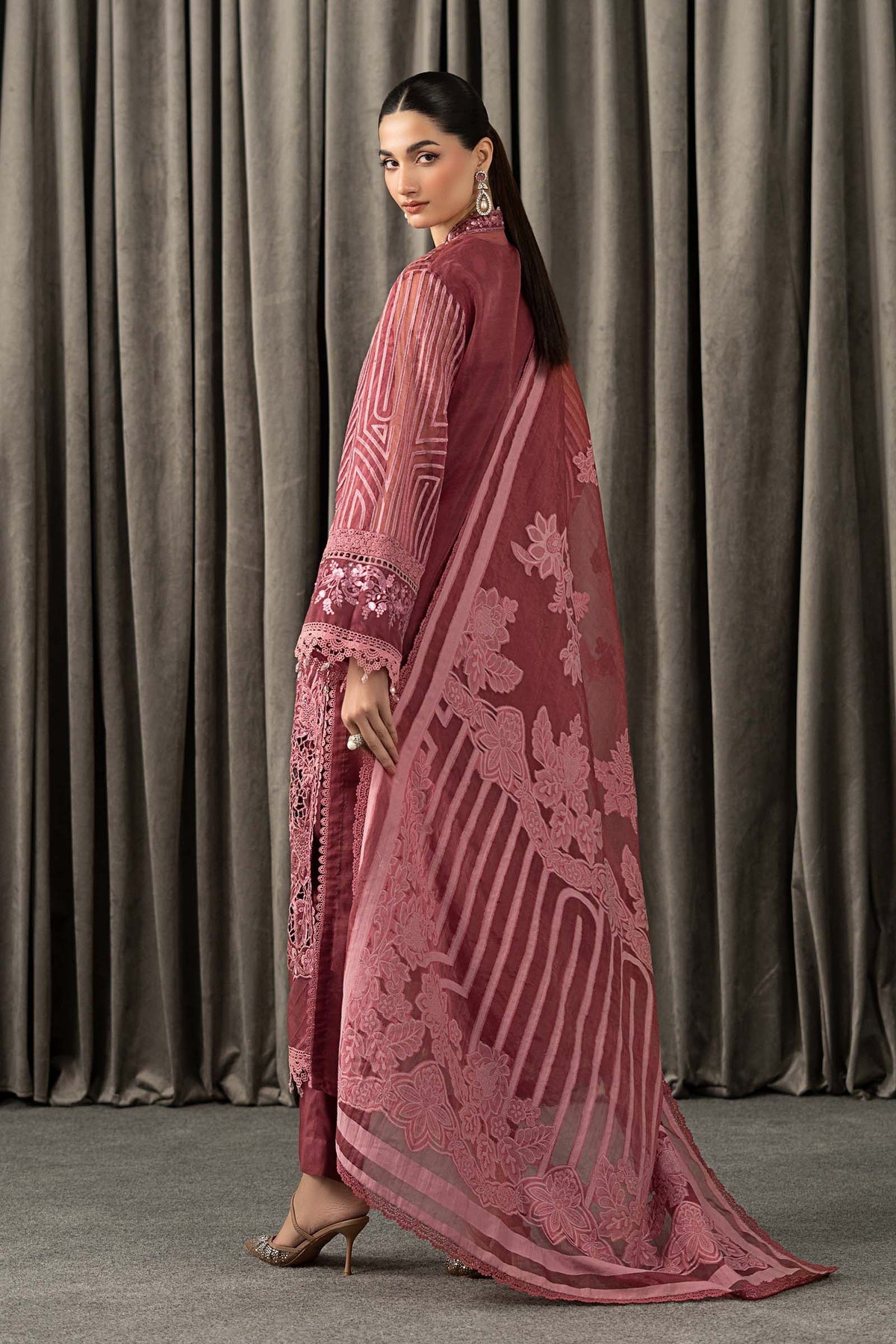 Maria B | Winter Luxe Pret 25 | WLS-1304-Ash Pink, image 2