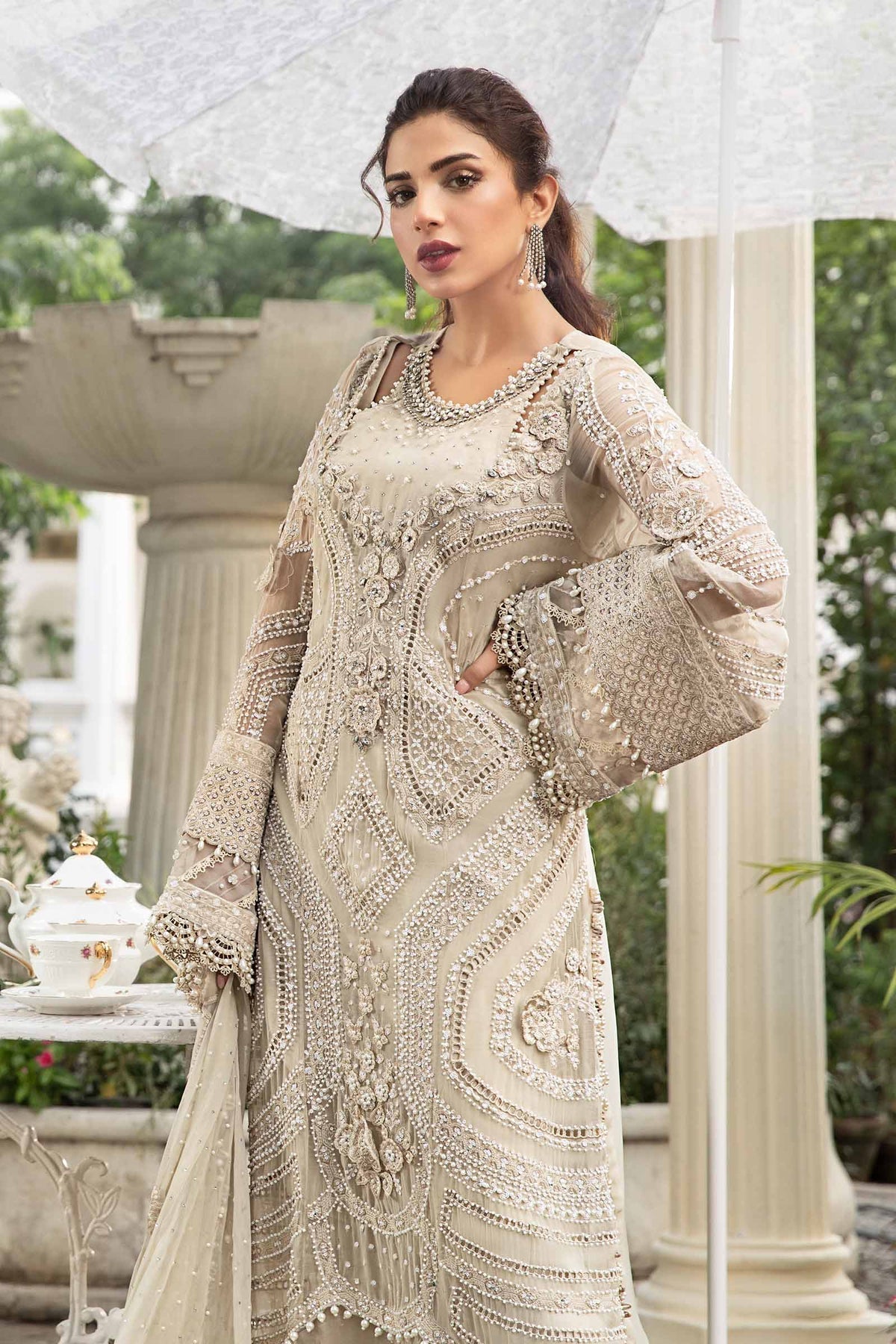 Maria B | Chiffon Formals 24 | Chiffon Suit | MPC-24-104 -  Maria B Formal - Original Designer Dress - House of Maryam