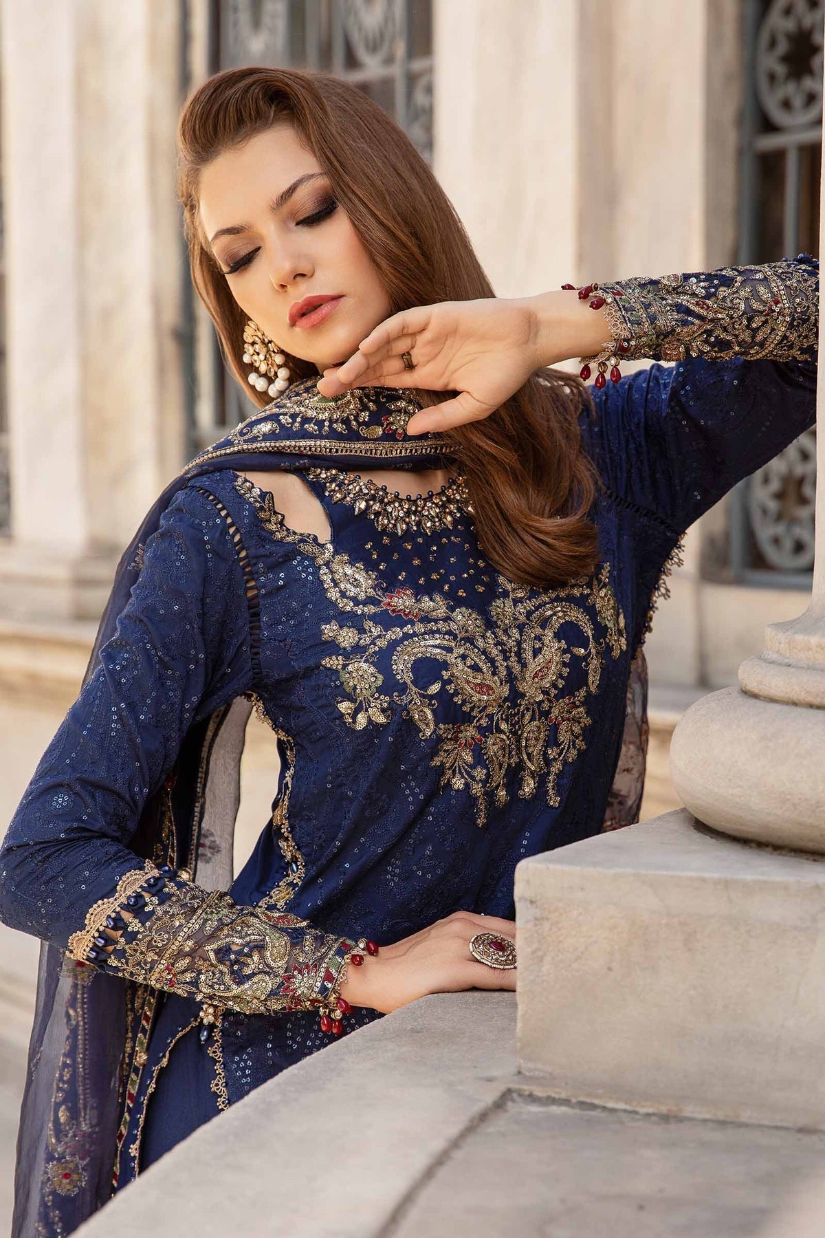 Maria B | Sateen Formals 24 | CST-804 -  Maria B Formal - Original Designer Dress - House of Maryam