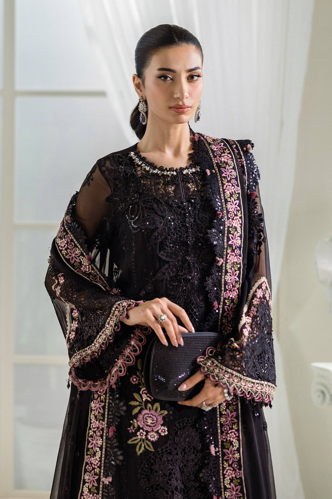 Maria B | Embroidered Chiffon Suit | MPC-25-104