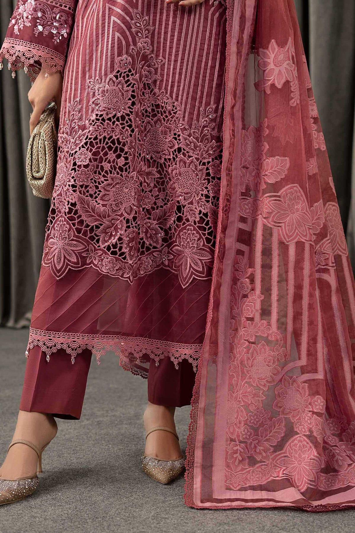 Maria B | Winter Luxe Pret 25 | WLS-1304-Ash Pink, image 7