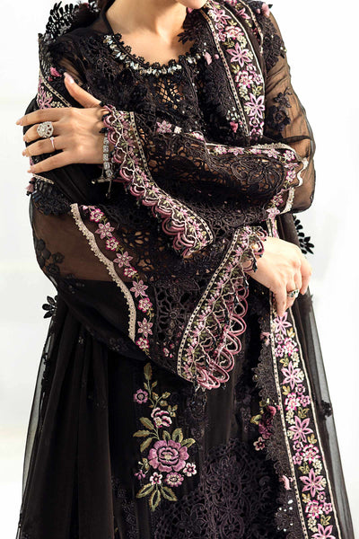 Maria B | Embroidered Chiffon Suit | MPC-25-104 -  Maria B Unstitched Chiffon - Original Designer Dress - House of Maryam
