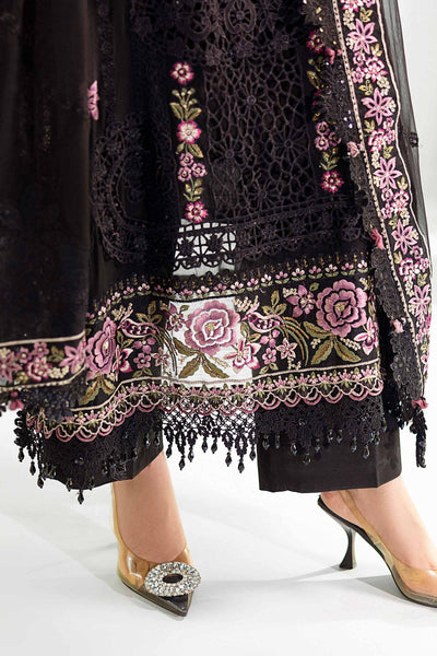 Maria B | Embroidered Chiffon Suit | MPC-25-104 -  Maria B Unstitched Chiffon - Original Designer Dress - House of Maryam