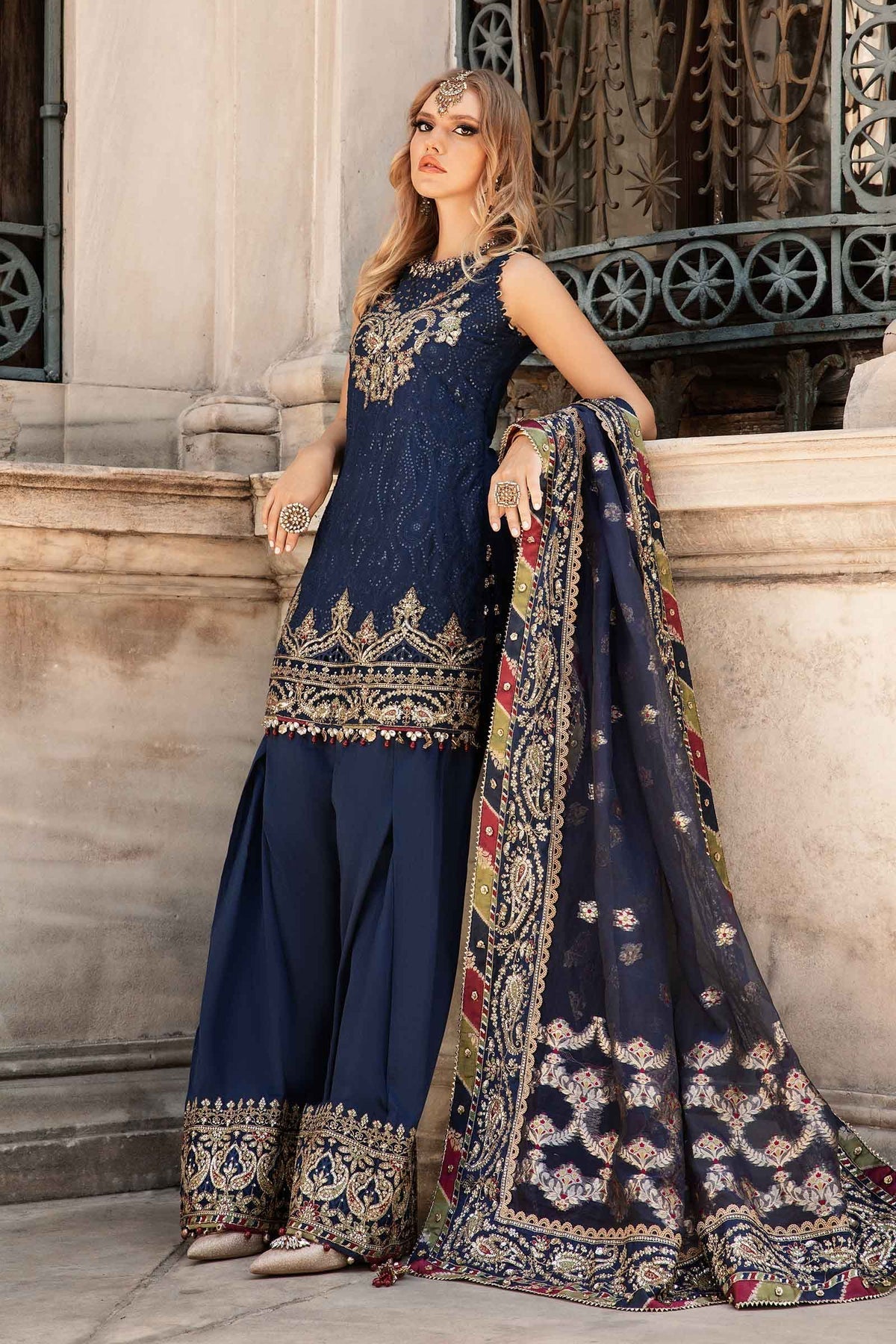Maria B | Sateen Formals 24 | CST-804 -  Maria B Formal - Original Designer Dress - House of Maryam