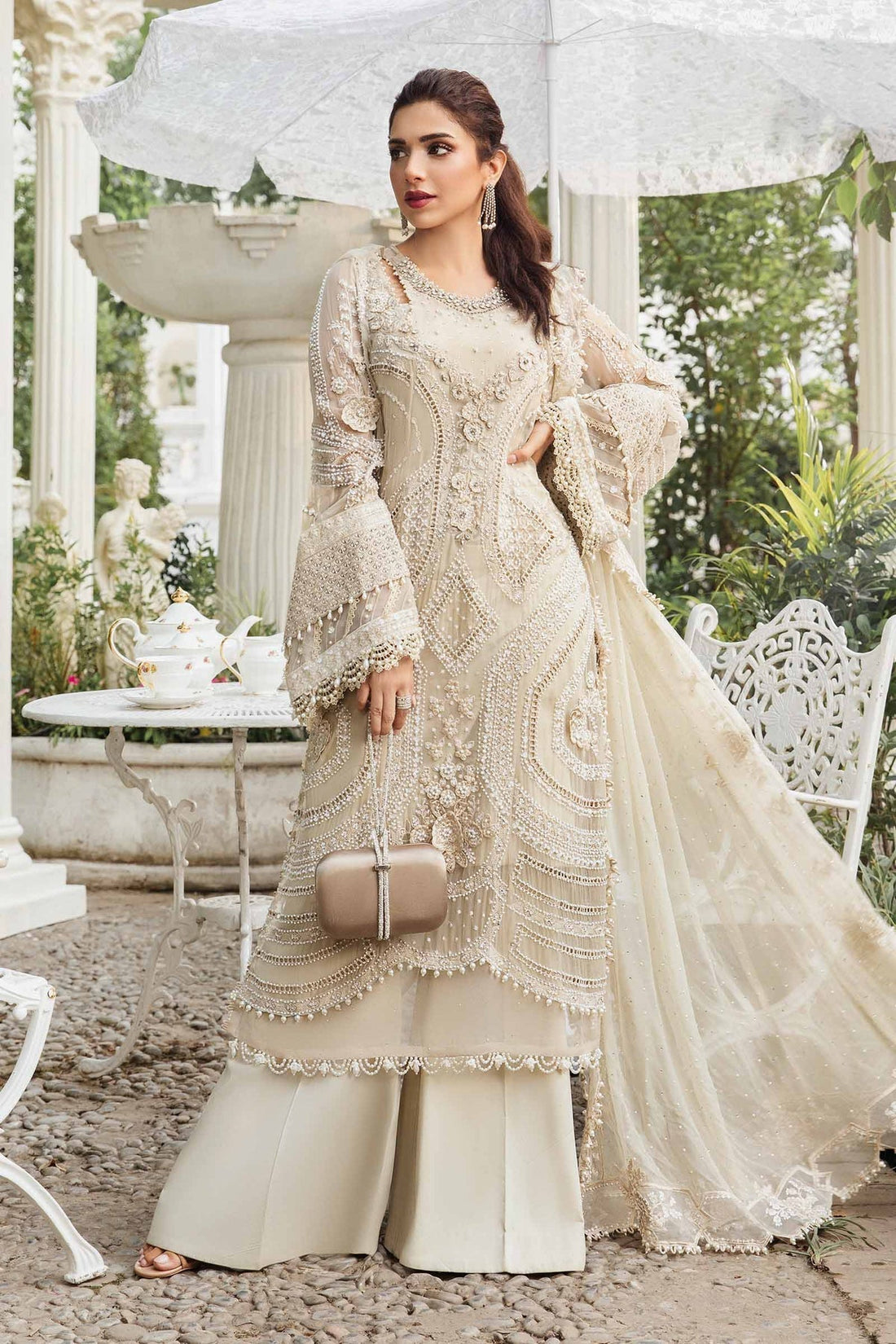 Maria B | Chiffon Formals 24 | Chiffon Suit | MPC-24-104 by Designer Maria B - House of Maryam - Pakistani Designer Ethnic Wear in {{ shop.shopifyCountryName }}