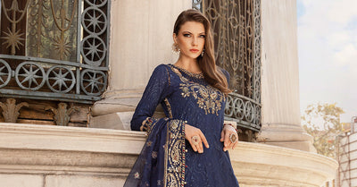 Maria B | Sateen Formals 24 | CST-804 -  Maria B Formal - Original Designer Dress - House of Maryam
