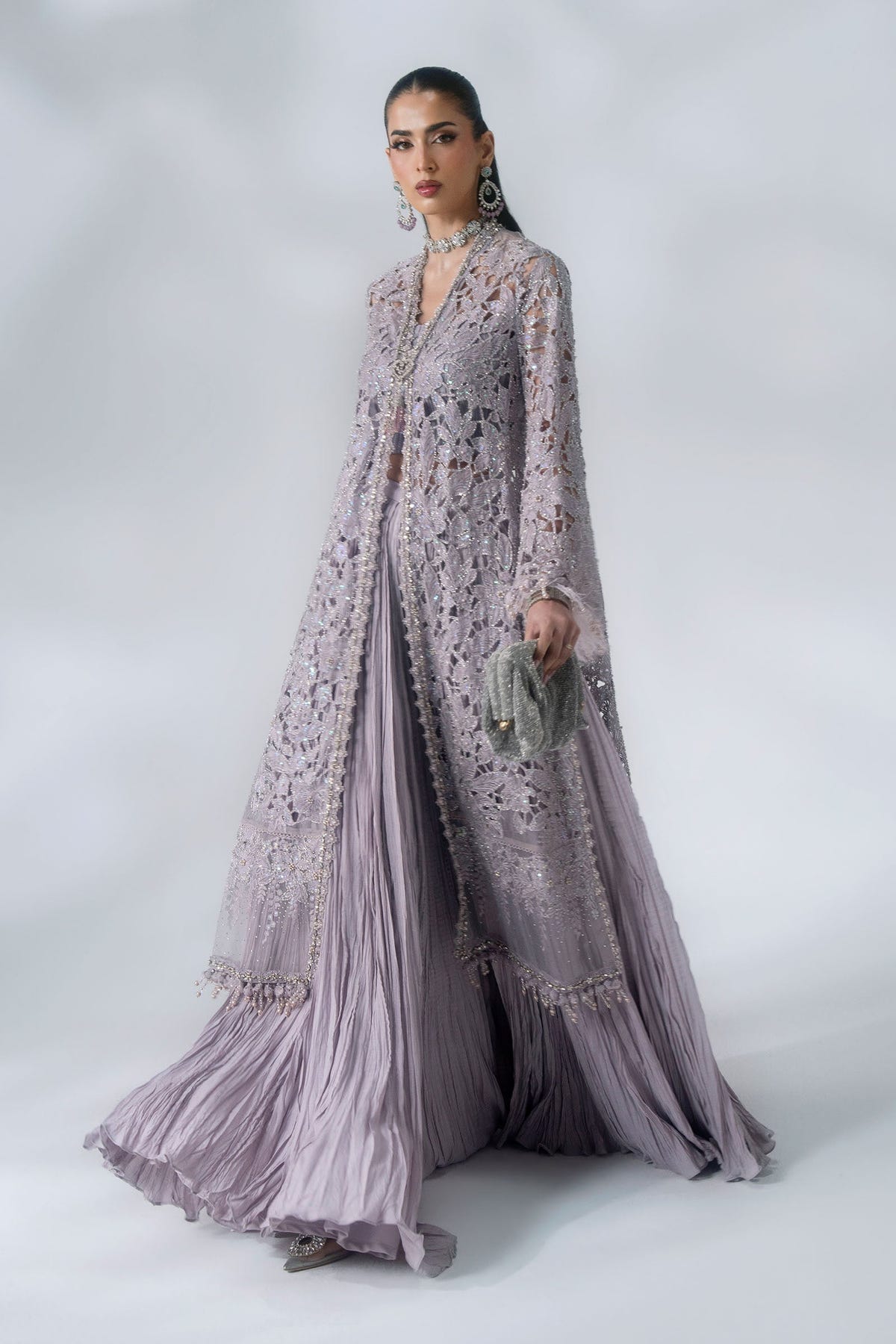 Maria B | Mbroidered Wedding Formals 26 | BD-3105-Dusty Lilac
