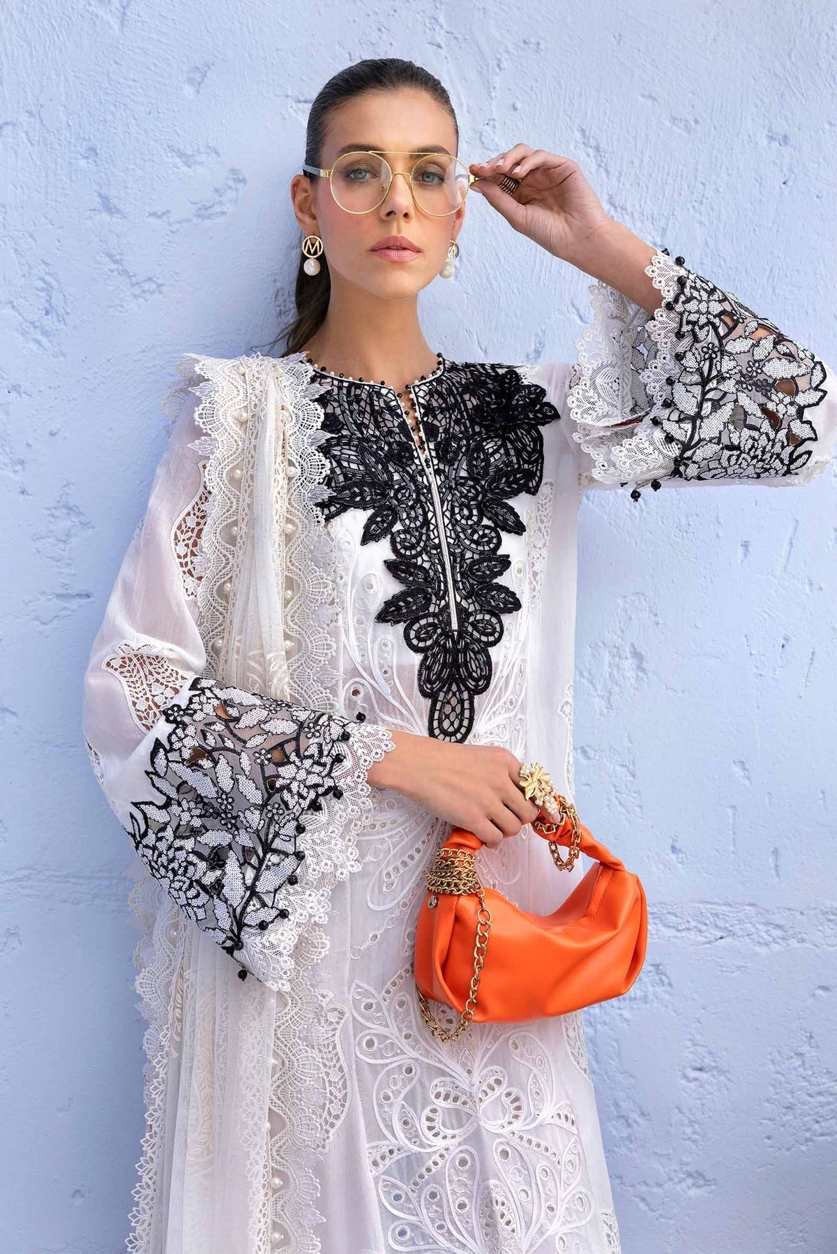 Maria B | Luxury Lawn 25 | D-2505-A -  Maria B Ladies Clothes - Original Designer Dress - House of Maryam