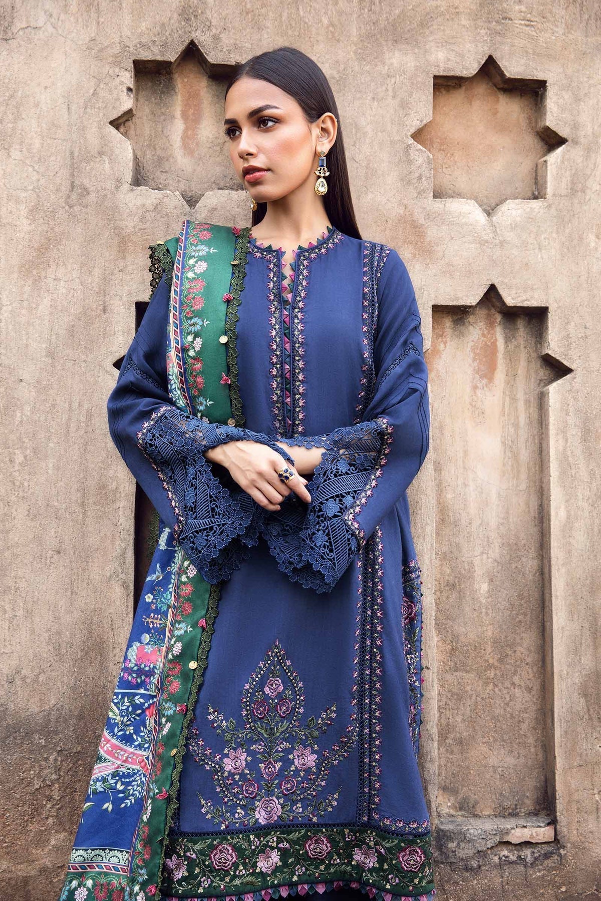 Maria B | M Prints Winter 24 | MPT-2405-A -  Maria B Ladies Clothes - Original Designer Dress - House of Maryam