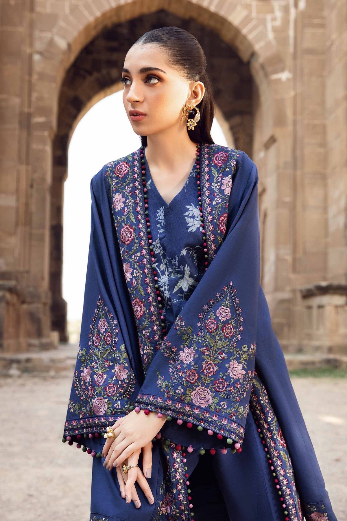 Maria B | M Prints Winter 24 | MPT-2405-A -  Maria B Ladies Clothes - Original Designer Dress - House of Maryam