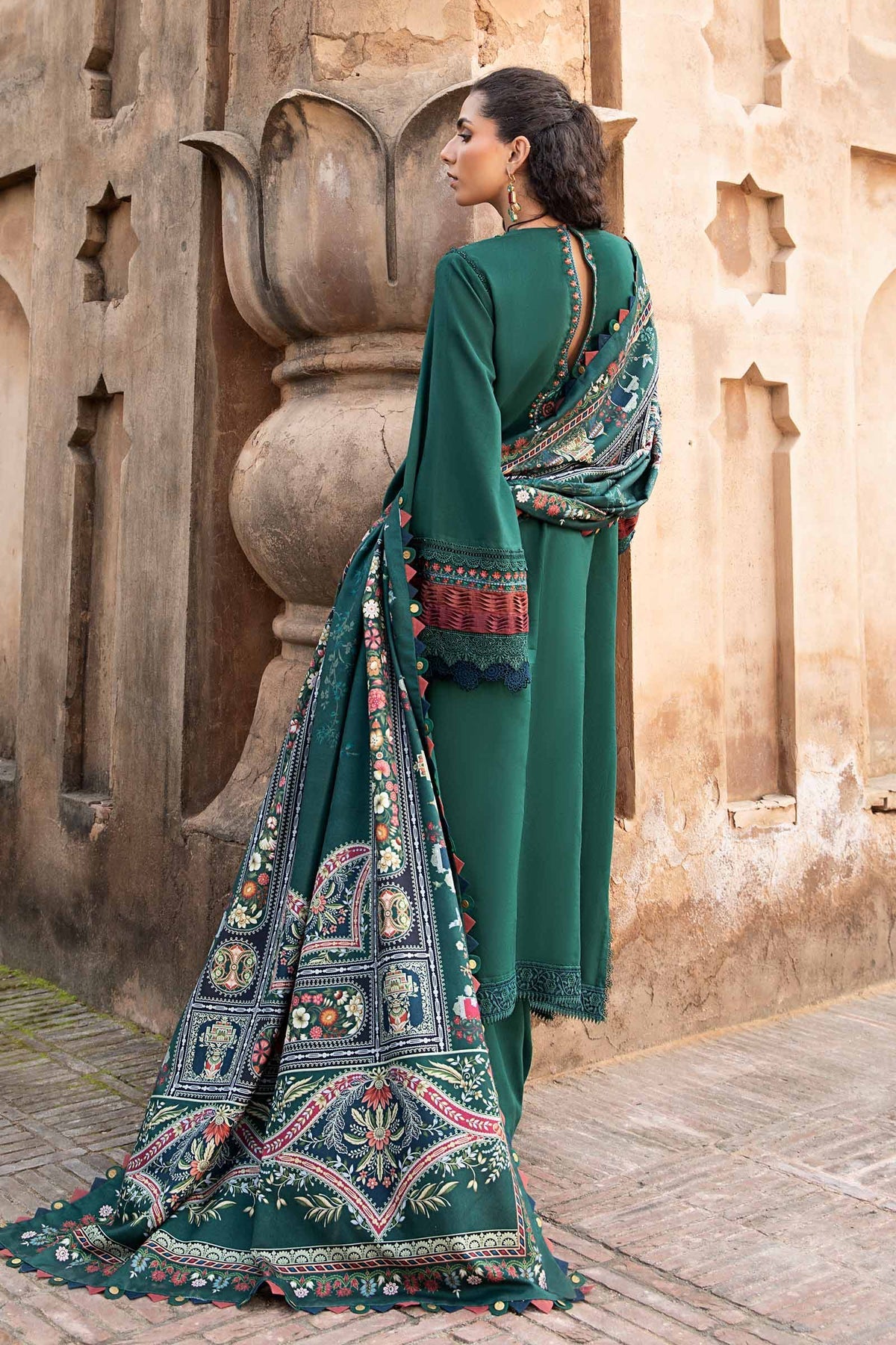 Maria B | M Prints Winter 24 | MPT-2405-B -  Maria B Ladies Clothes - Original Designer Dress - House of Maryam