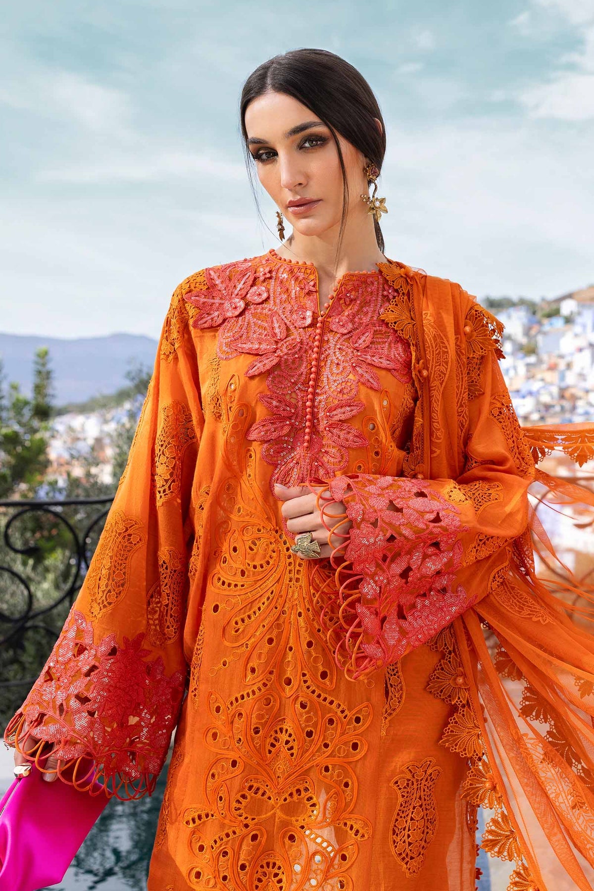Maria B | Luxury Lawn 25 | D-2505-B -  Maria B Ladies Clothes - Original Designer Dress - House of Maryam