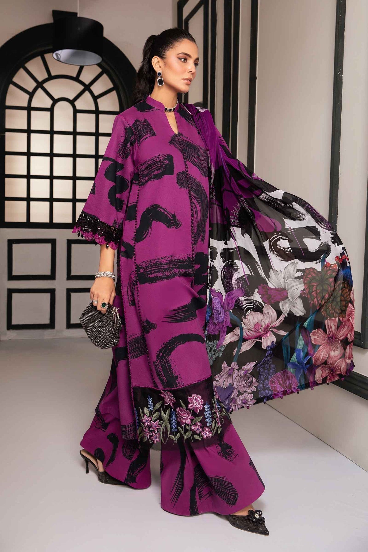 Maria.B | M Print Eid Edit | MPT-2205-B -  Maria B Luxury - Original Designer Dress - House of Maryam