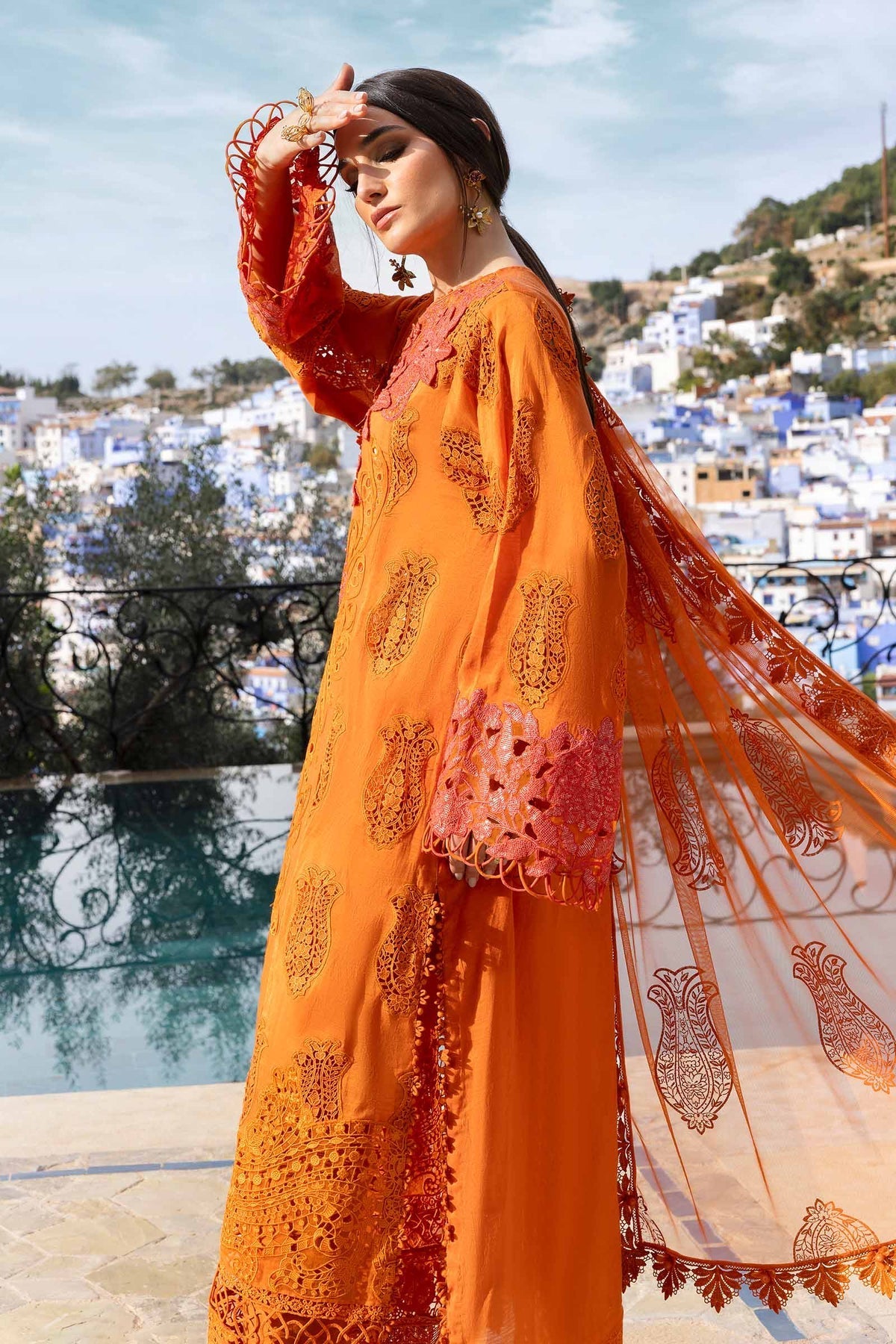 Maria B | Luxury Lawn 25 | D-2505-B -  Maria B Ladies Clothes - Original Designer Dress - House of Maryam