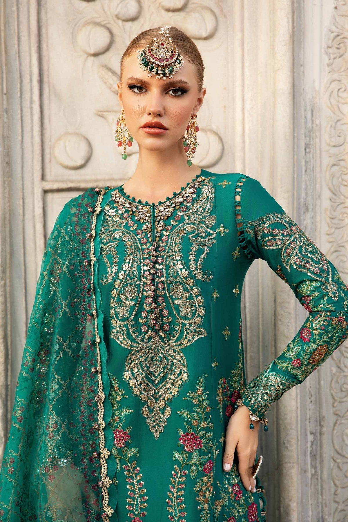 Maria B | Sateen Formals 24 | CST-805 -  Maria B Formal - Original Designer Dress - House of Maryam
