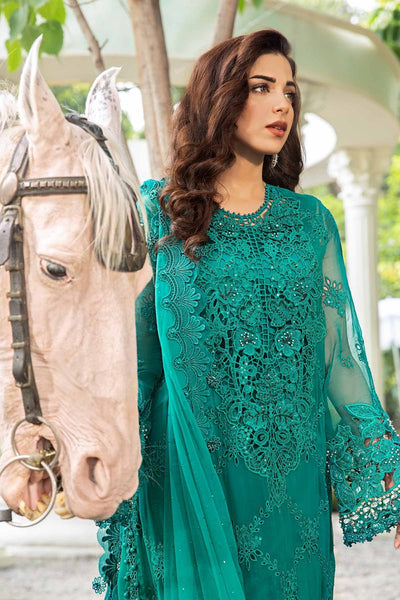 Maria B | Chiffon Formals 24 | Chiffon Suit | MPC-24-105 -  Maria B Formal - Original Designer Dress - House of Maryam