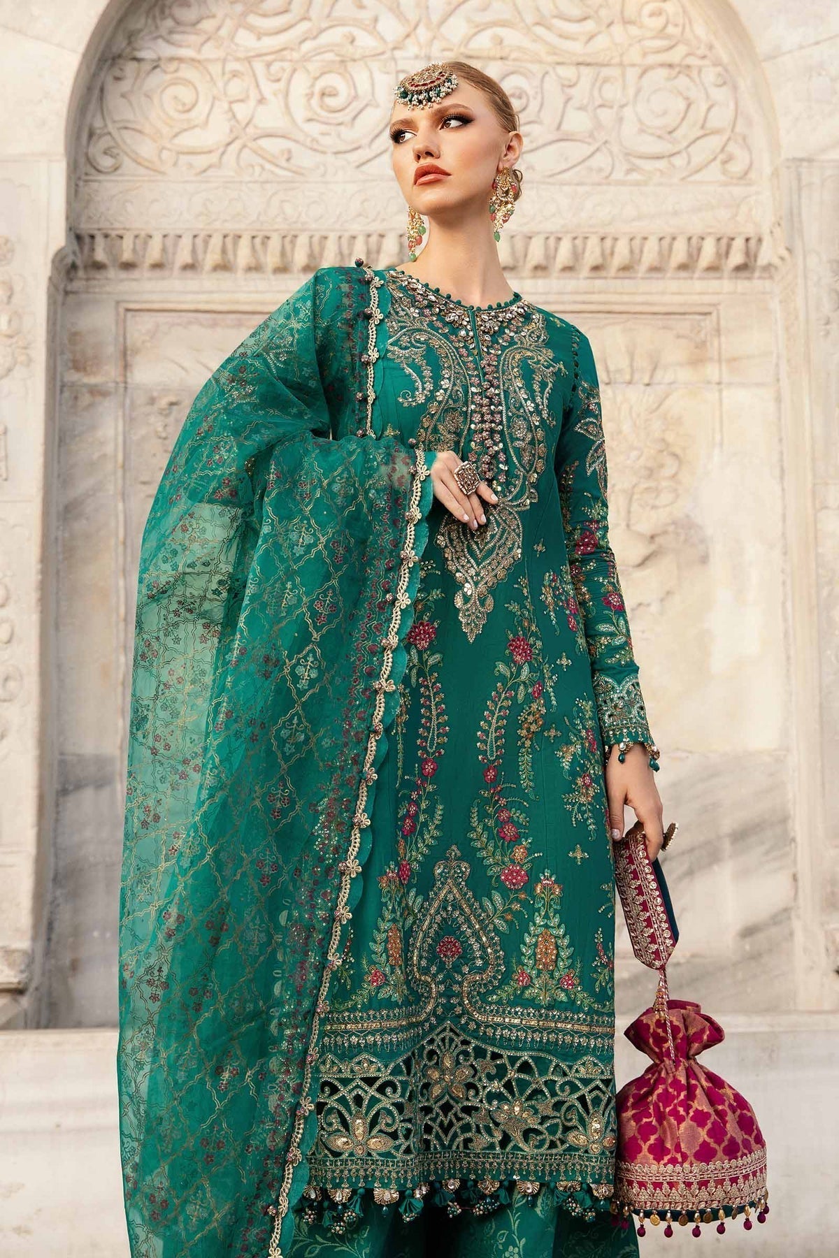Maria B | Sateen Formals 24 | CST-805 -  Maria B Formal - Original Designer Dress - House of Maryam