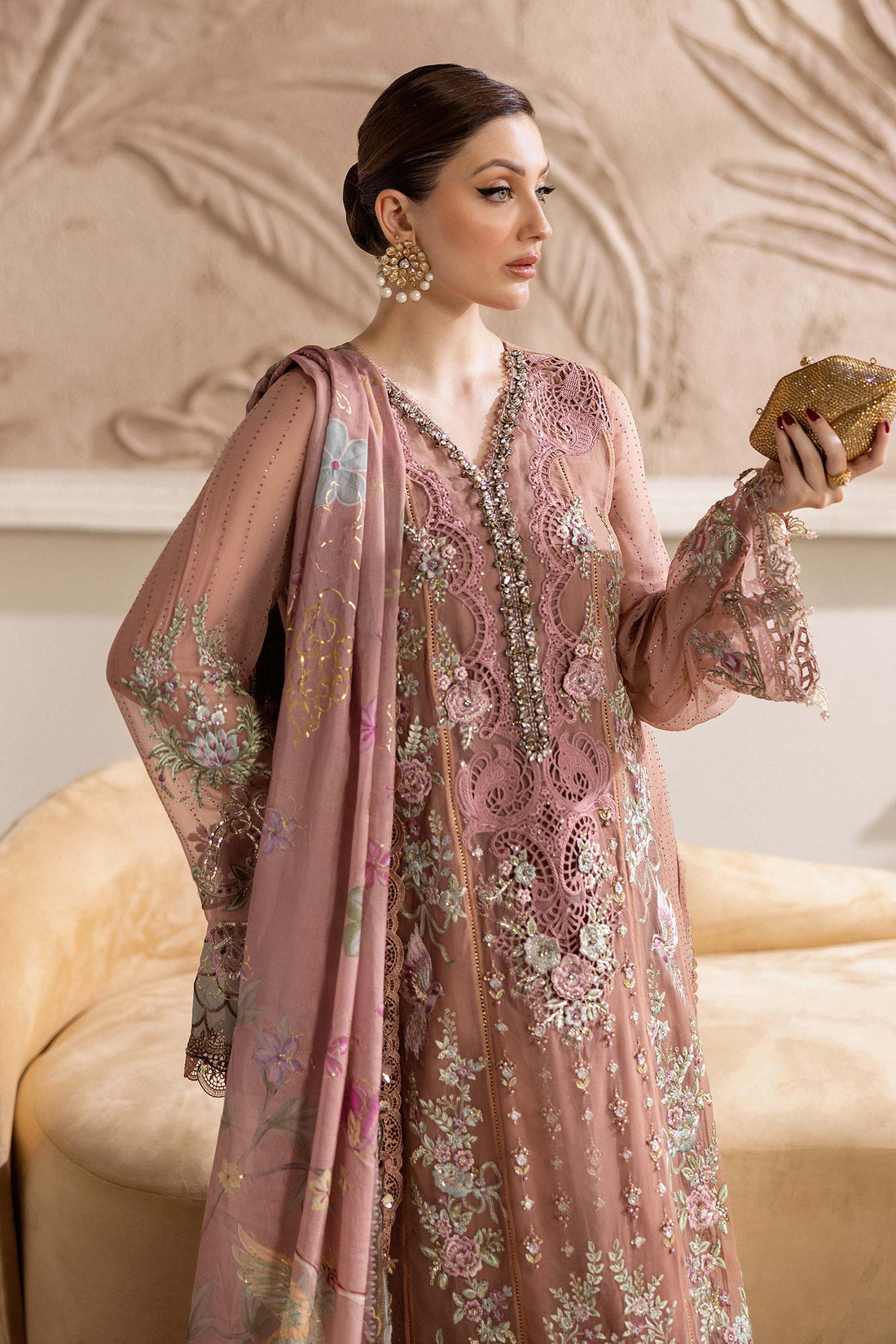 Maria B | Embroidered Chiffon Suit | MPC-25-105