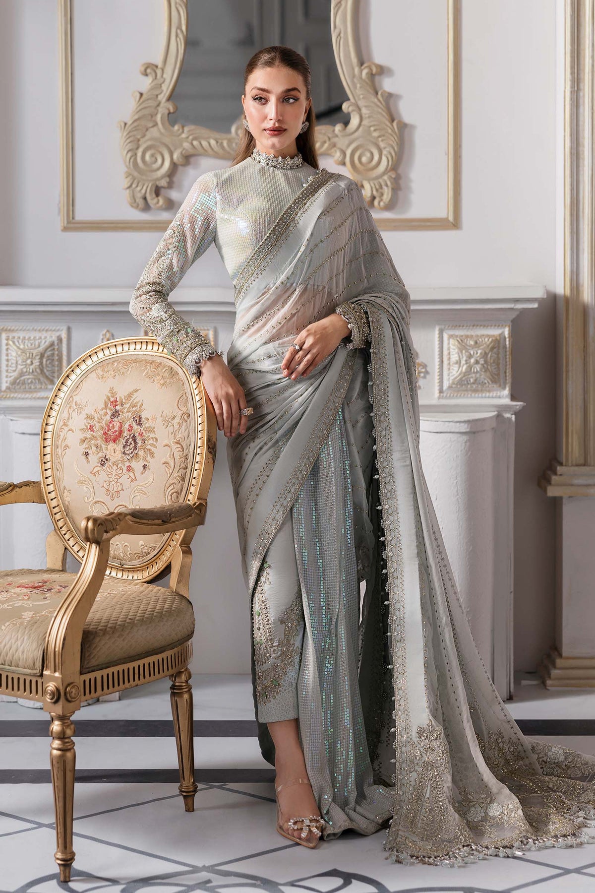 Maria B | Mbroidered 2025 | BD-3005 -  Maria B Ladies Clothes - Original Designer Dress - House of Maryam