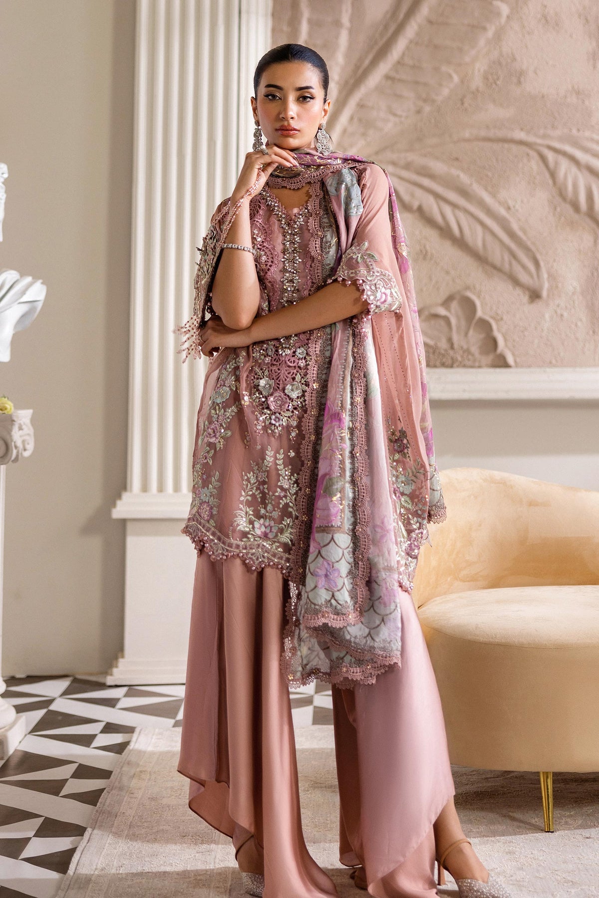 Maria B | Chiffon 25 | MPC-25-105 -  Maria B Ladies Clothes - Original Designer Dress - House of Maryam