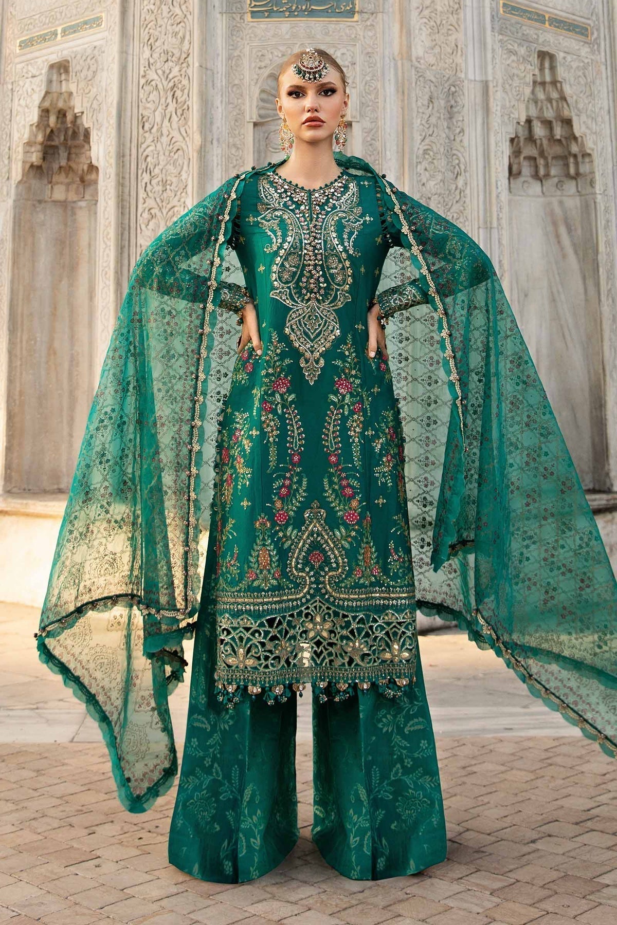 Maria B | Sateen Formals 24 | CST-805 -  Maria B Formal - Original Designer Dress - House of Maryam