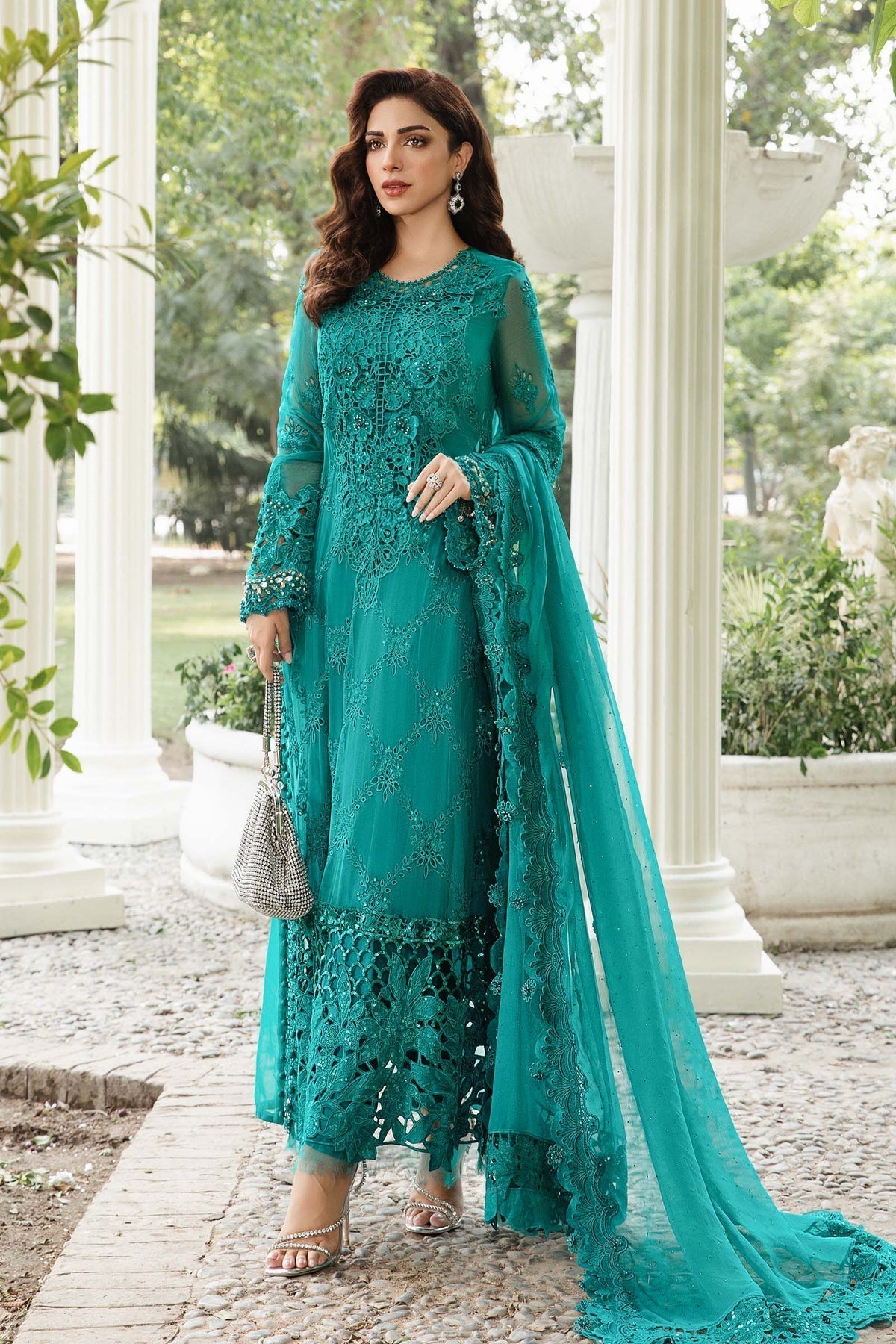 Maria B | Chiffon Formals 24 | Chiffon Suit | MPC-24-105 -  Maria B Formal - Original Designer Dress - House of Maryam
