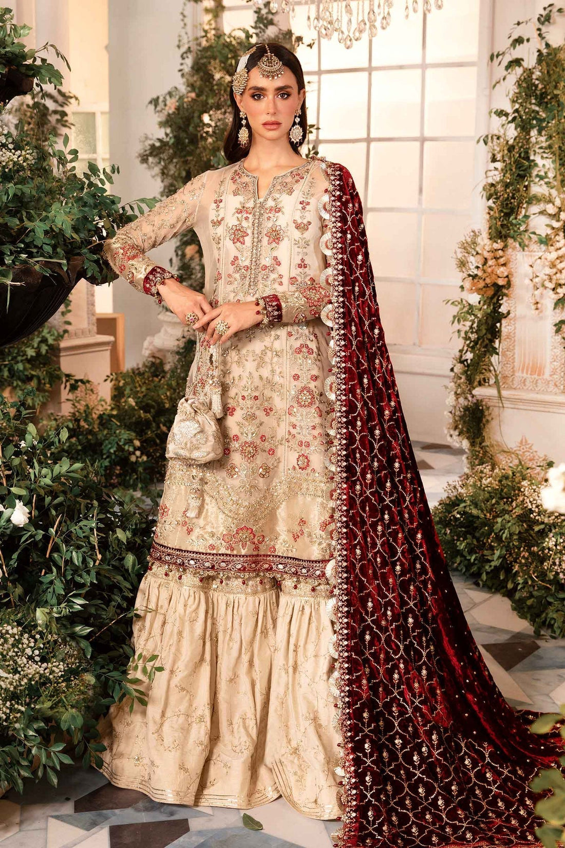 Maria B | Mbroidered Formals 24 | Velvet Suit | BD-2905 by Designer Maria B - House of Maryam - Pakistani Designer Ethnic Wear in {{ shop.shopifyCountryName }}