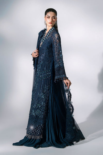 Maria B | Mbroidered Wedding Formals 26 | BD-3106-Peacock Blue